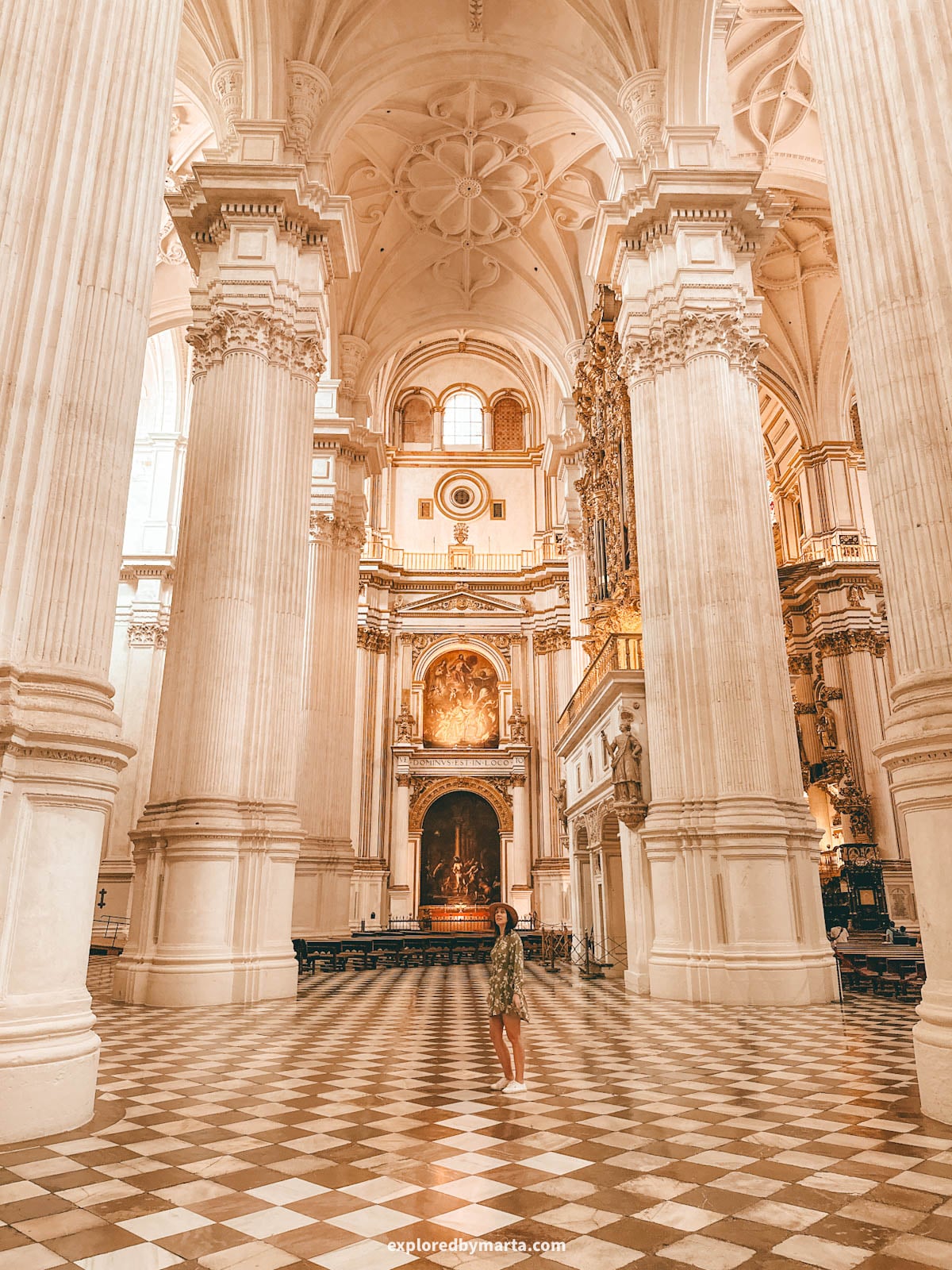 Majestic interior of the Cathedral of Granada