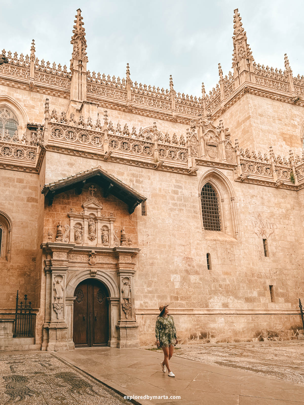 Exterior of Granada Cathedral in Granada, Spain