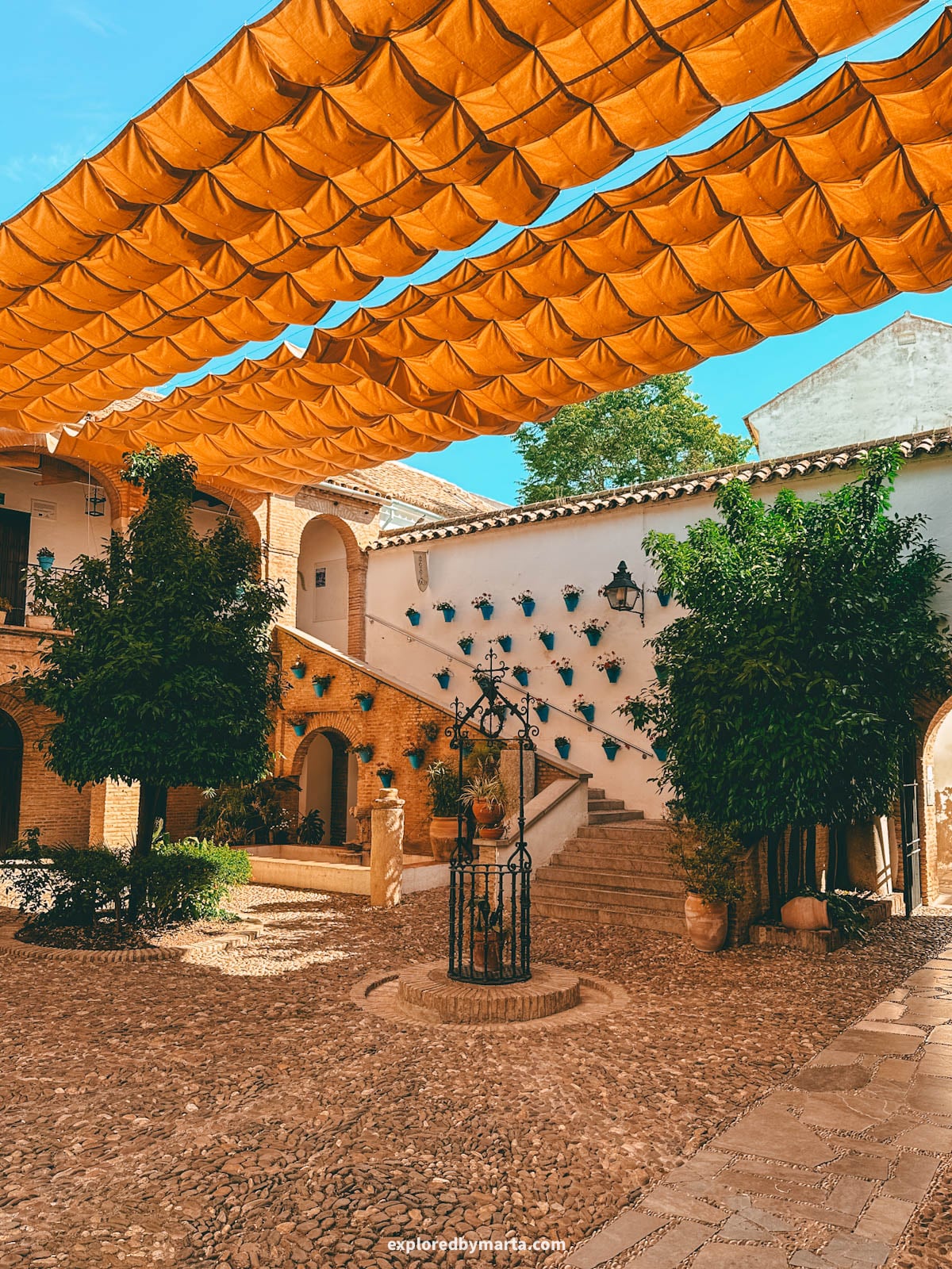 Hidden artisan square Zoco Municipal de Artesanía in Córdoba, Spain
