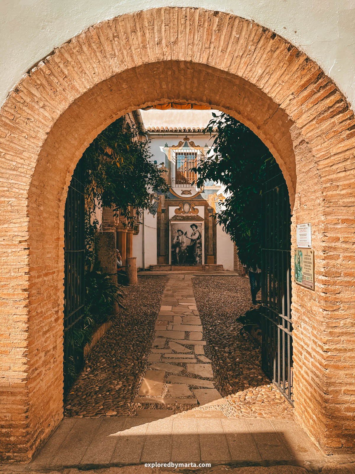 Hidden artisan square Zoco Municipal de Artesanía in Córdoba, Spain