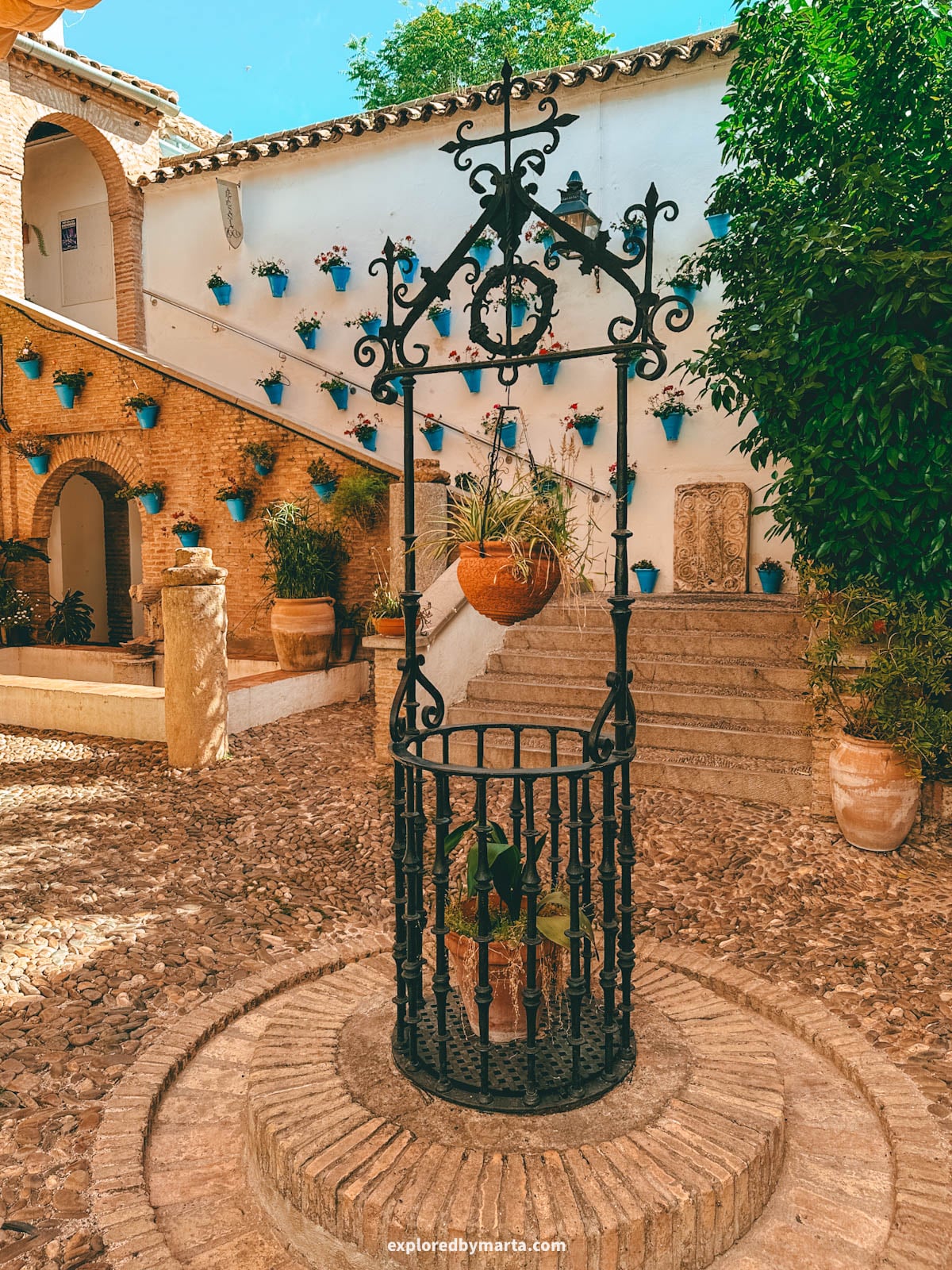 Hidden artisan square Zoco Municipal de Artesanía in Córdoba, Spain