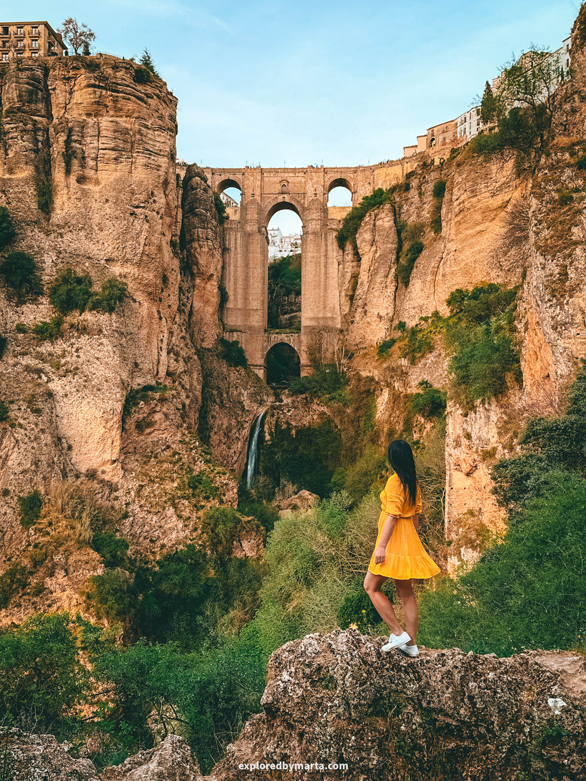 Iconic Arco del Cristo viewpoint in Ronda, Spain