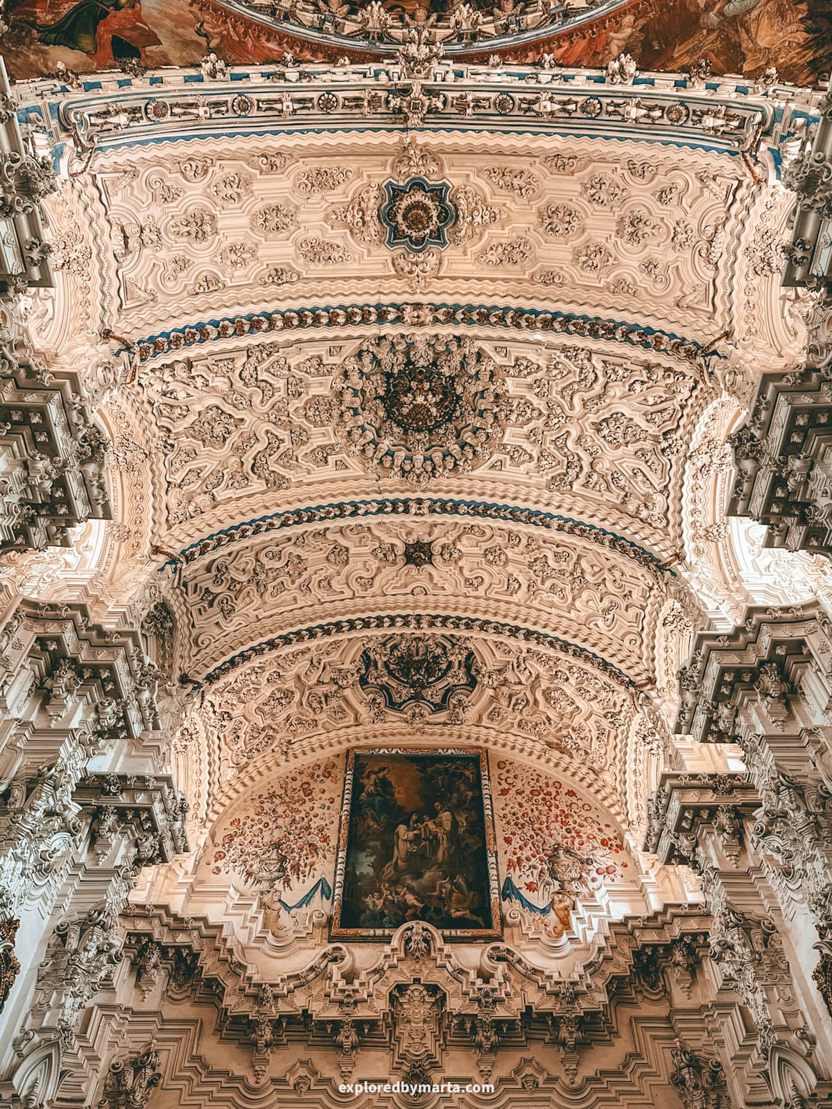 Interior of the sacristy at Monasterio de la Cartuja in Granada