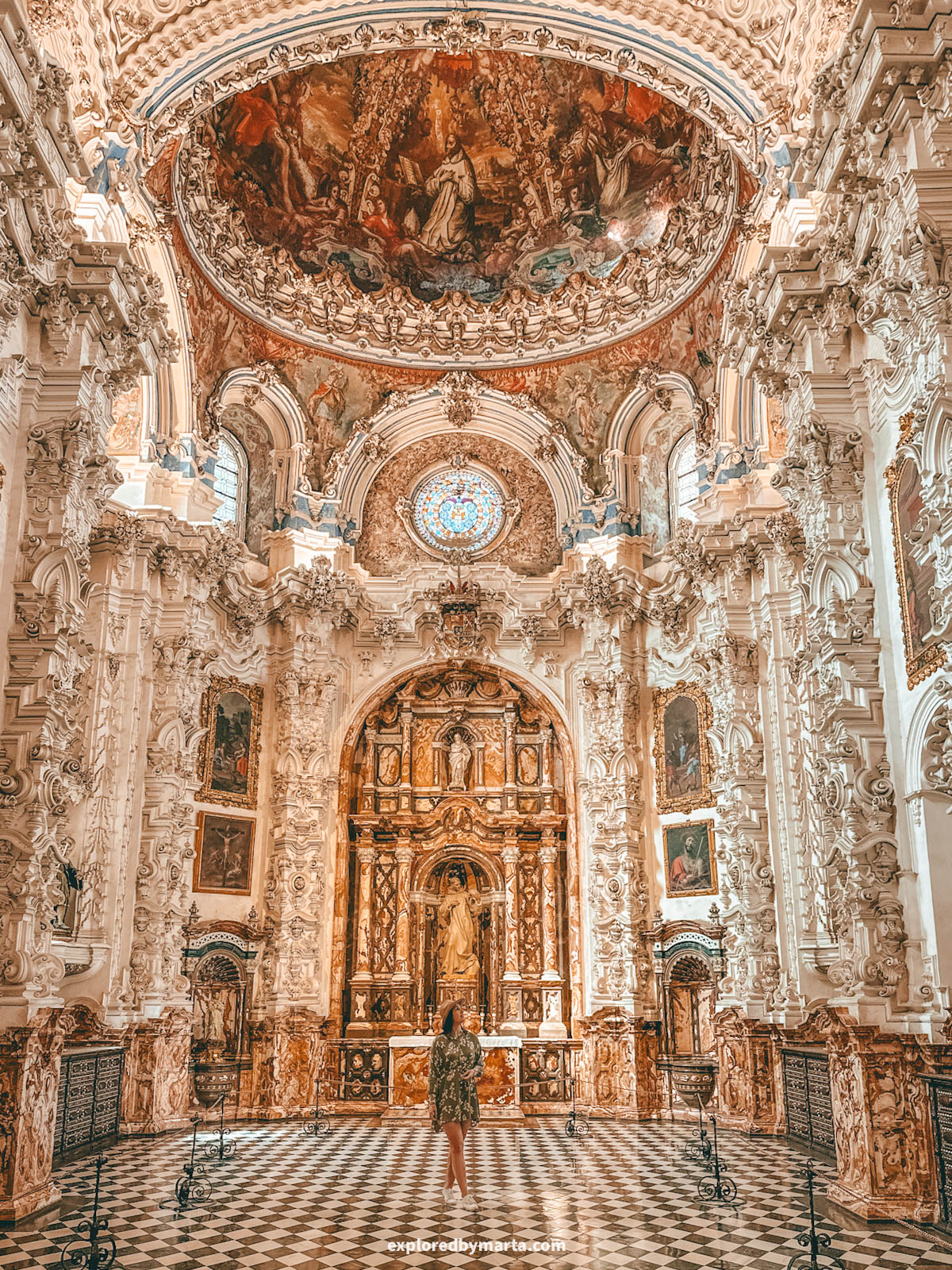 Interior of the sacristy at Monasterio de la Cartuja in Granada