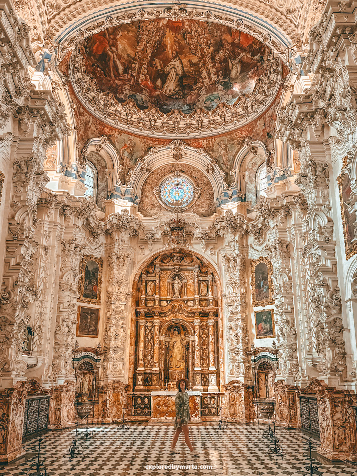 Interior of the sacristy at Monasterio de la Cartuja in Granada