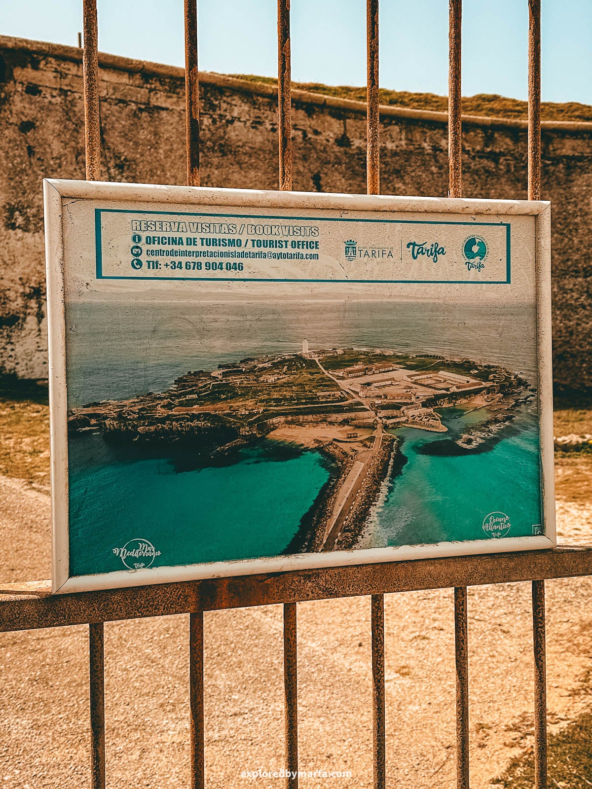 Isla de Tarifa, the southernmost point of mainland Europe in Tarifa, Spain