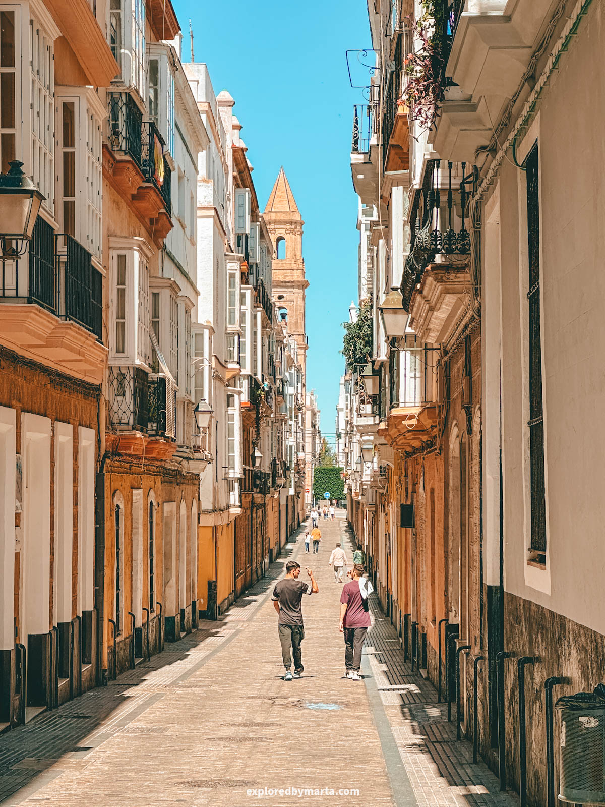 Old town street in Cádiz, Spain