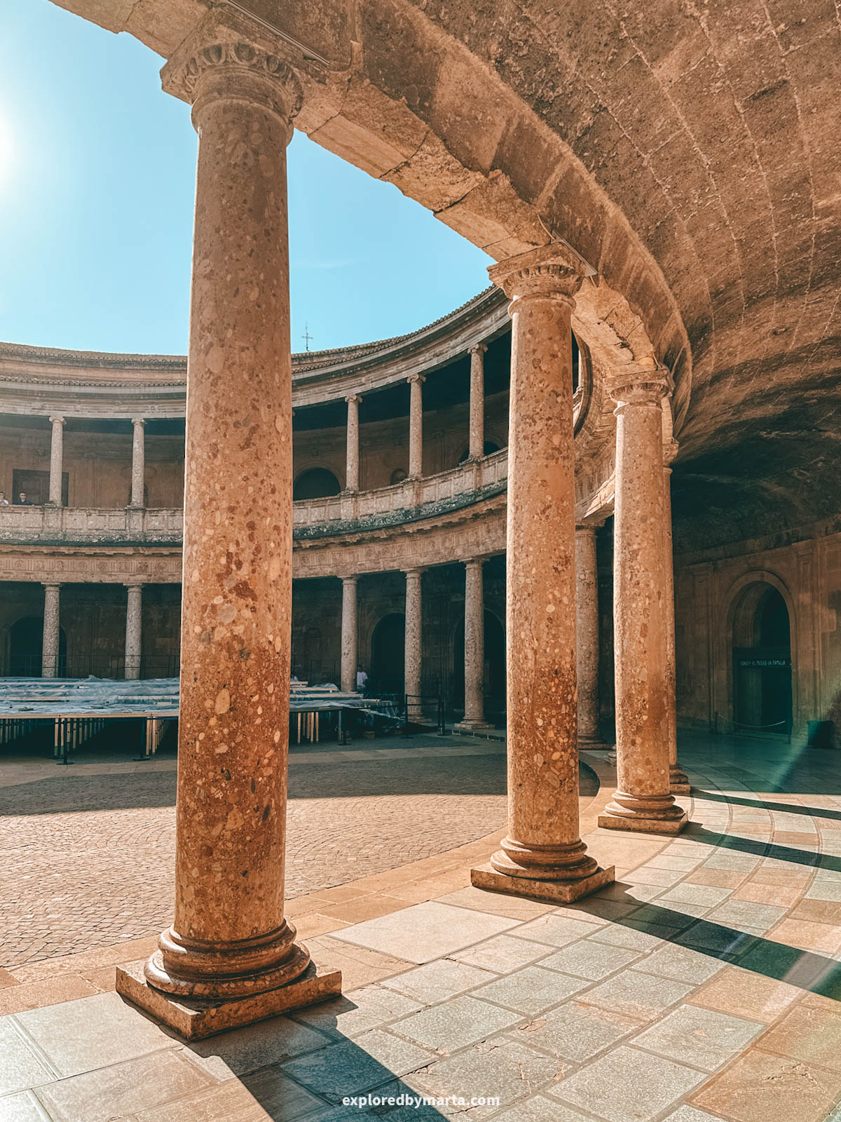 Palace of Charles V or Palacio de Carlos V in the Alhambra, Granada, Spain
