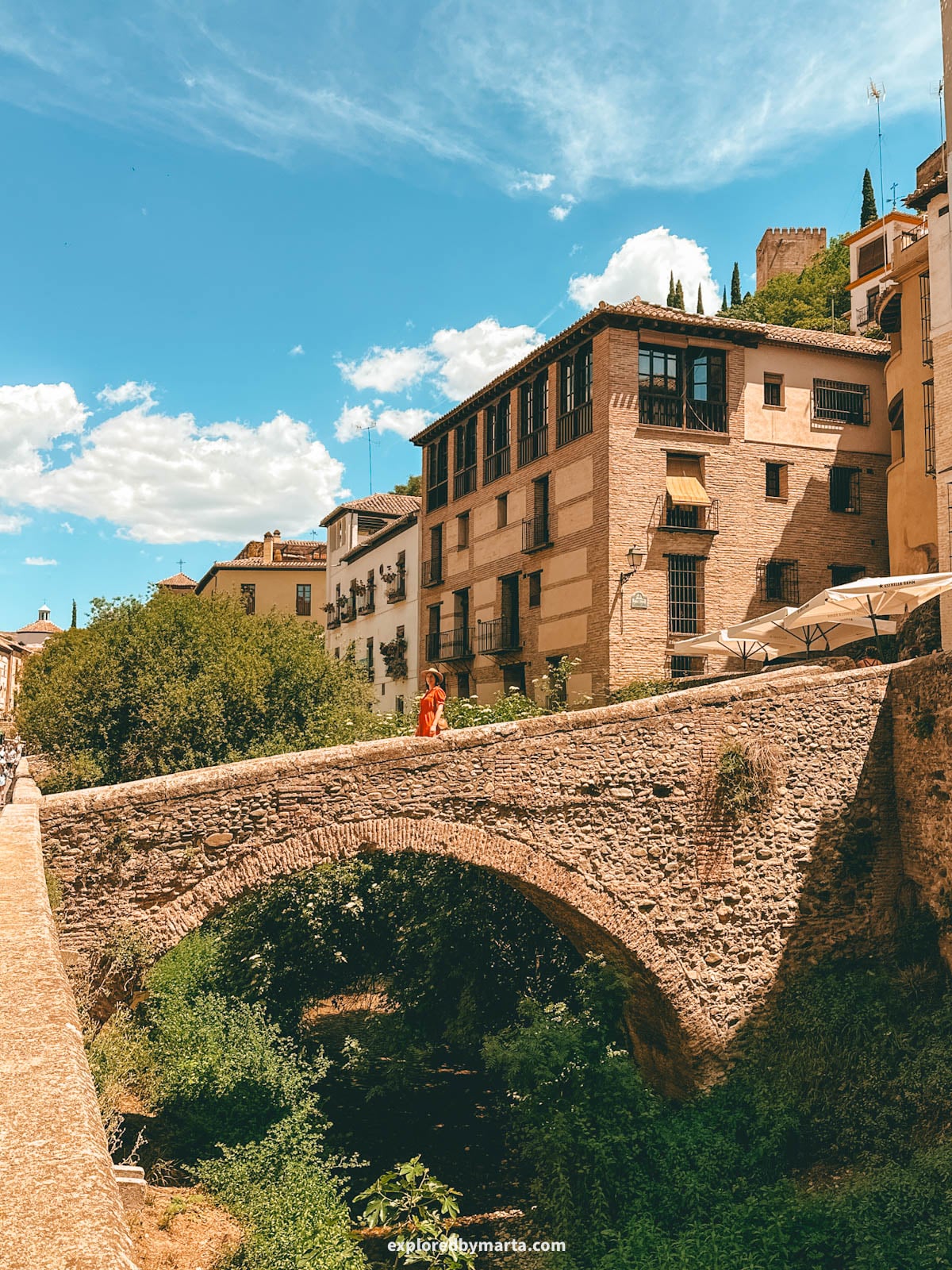 Puente de Espinosa on Carrera del Darro in Granada, Spain