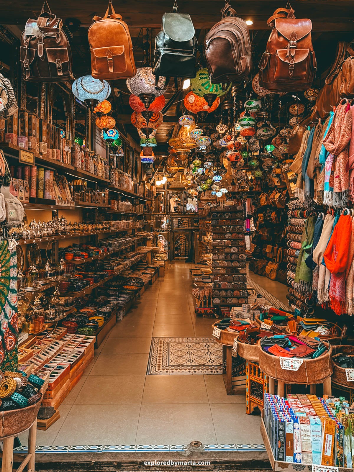 Shopping in La Calderería in Granada, Spain