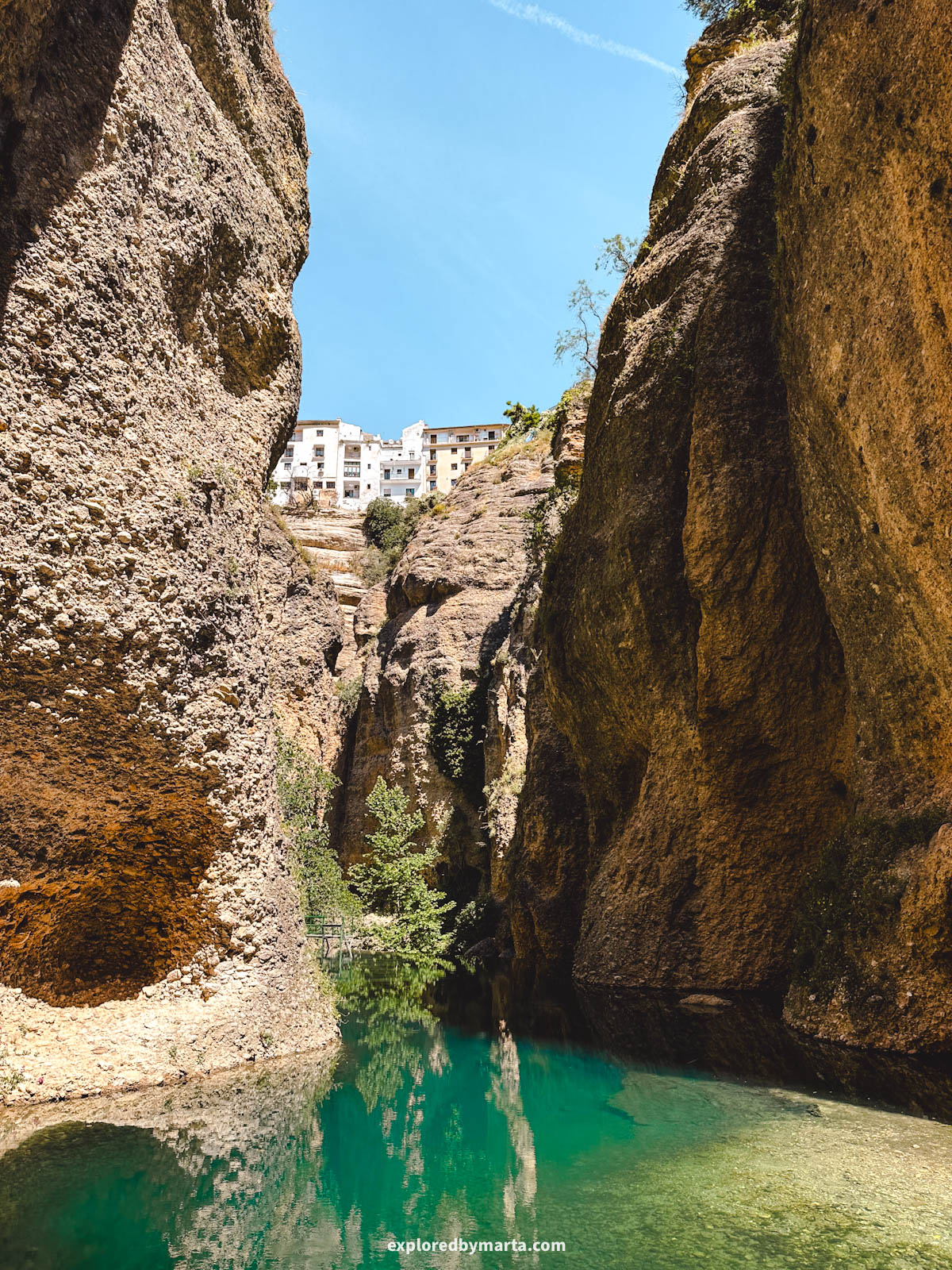 The El Tajo gorge seen from Casa del Rey Moro in Ronda, Spain