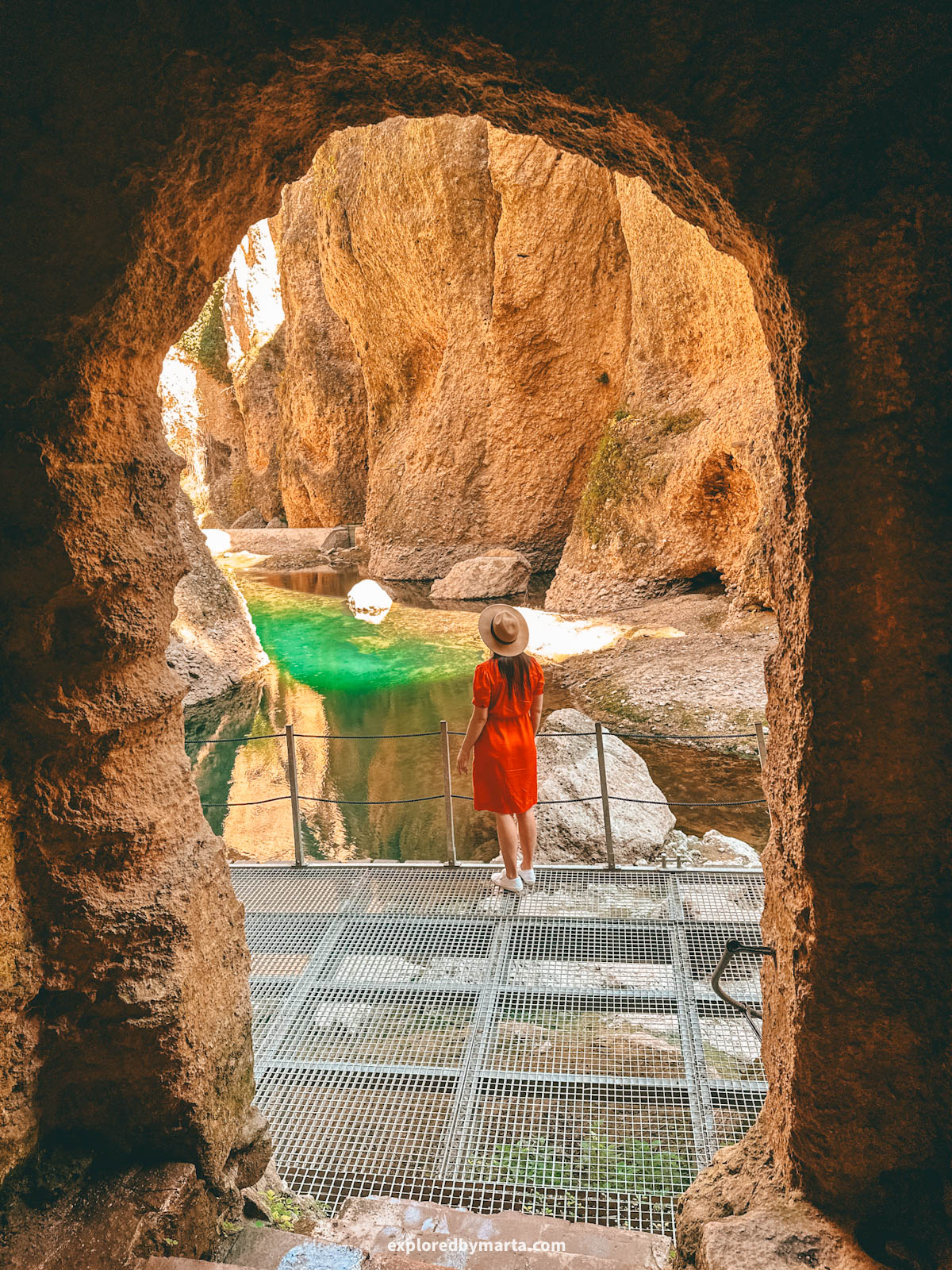 The El Tajo gorge seen from Casa del Rey Moro in Ronda, Spain