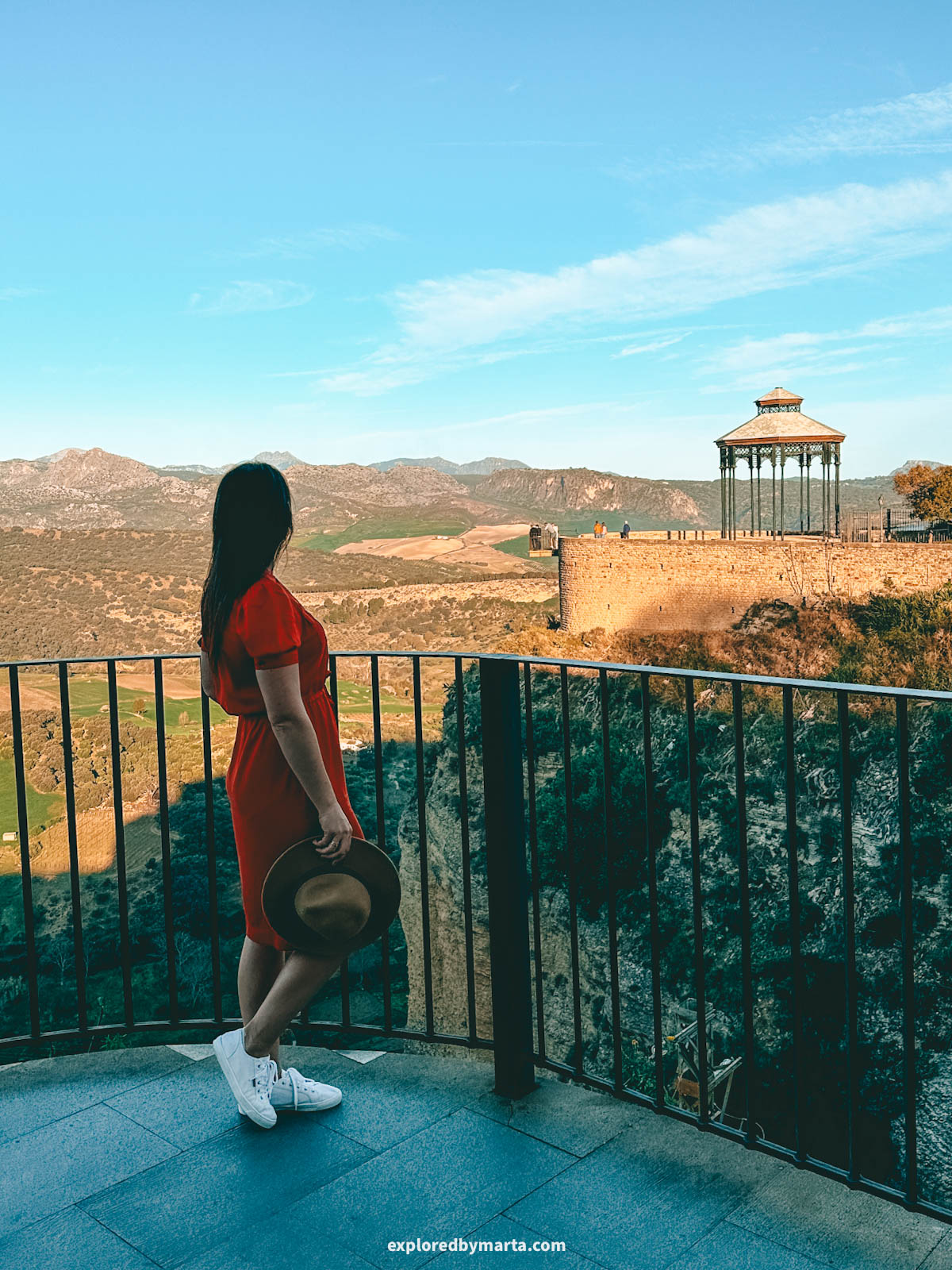 The famous Mirador de Ronda with a canopy in Ronda, Spain