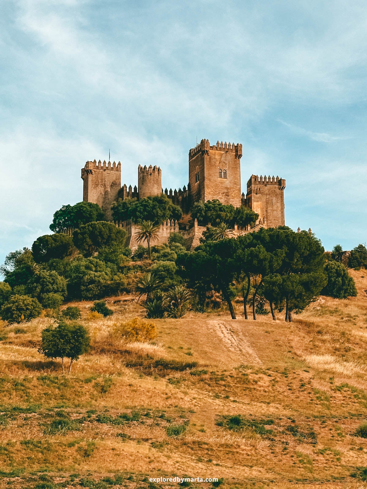 The majestic Castillo de Almodóvar del Río castle near Córdoba, Spain