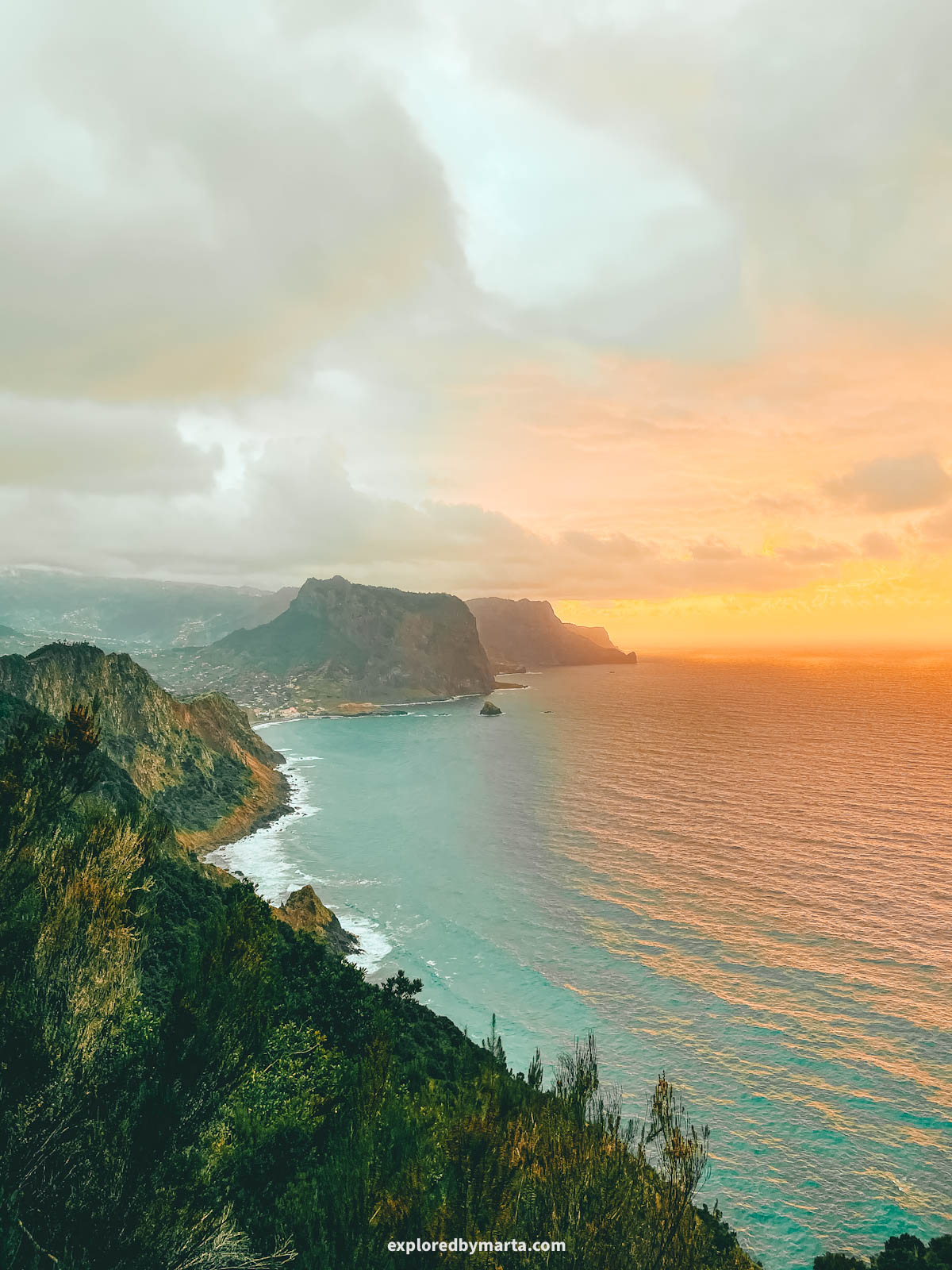 Vereda do Larano coastal hiking trail in Madeira, Portugal
