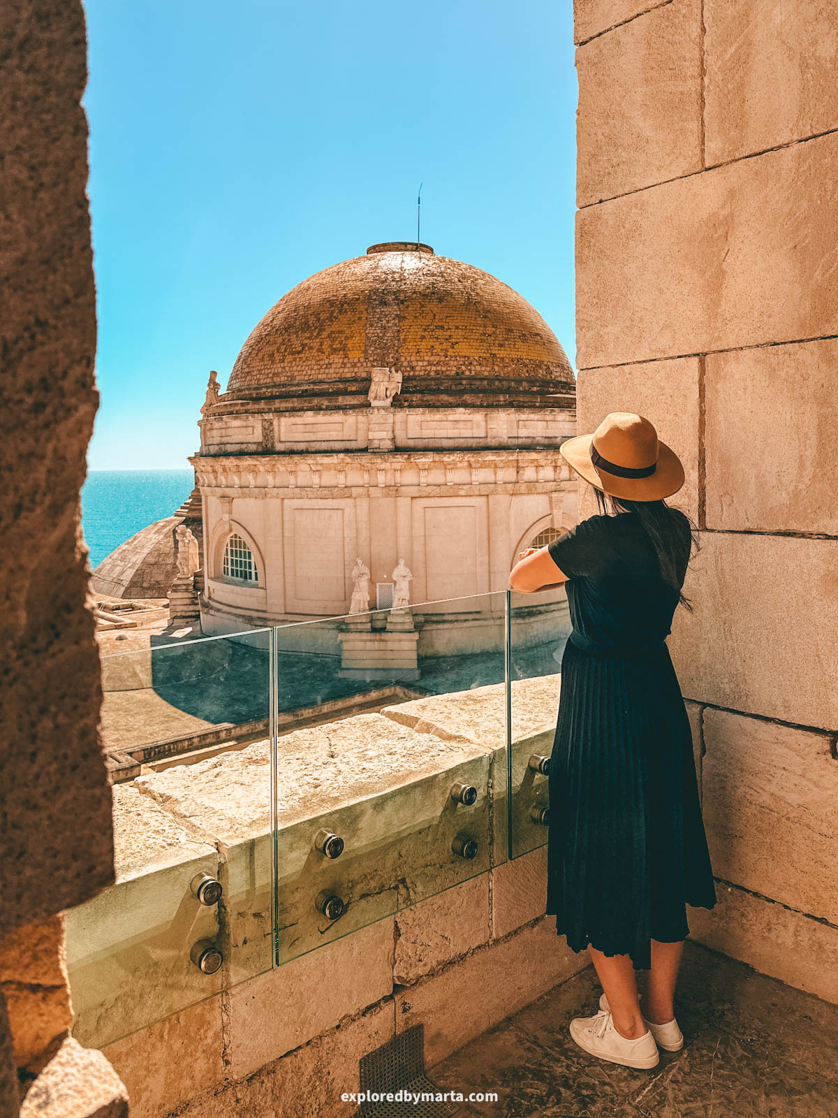 Visiting Catedral de Cádiz and climbing the bell tower in Cádiz, Spain