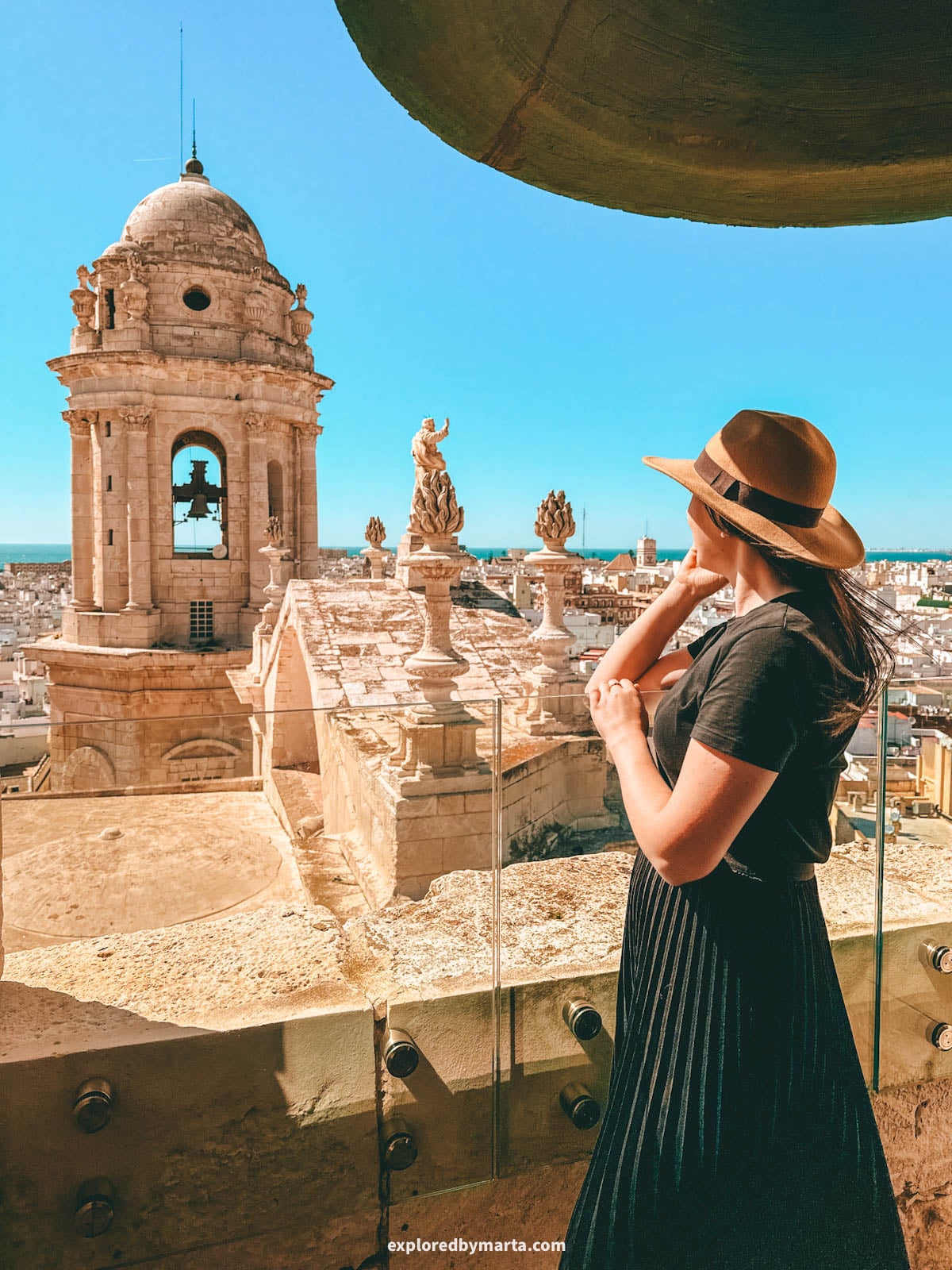 Visiting Catedral de Cádiz and climbing the bell tower in Cádiz, Spain