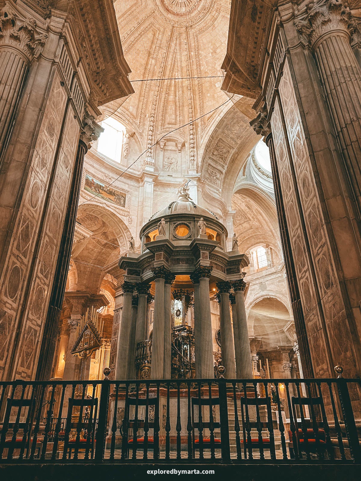 Visiting Catedral de Cádiz and climbing the bell tower in Cádiz, Spain