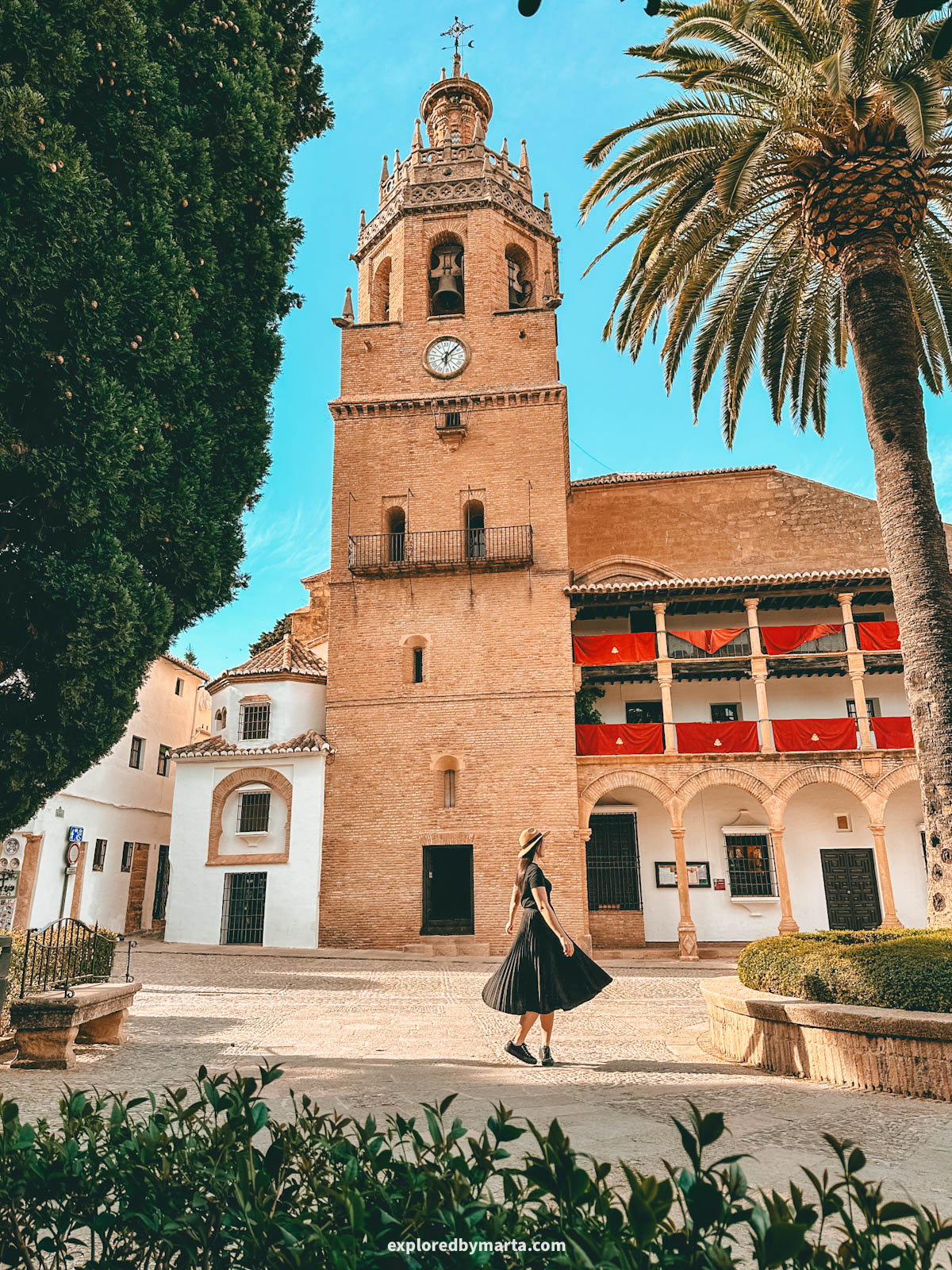 Visiting the iconic Iglesia de Santa María la Mayor in Ronda, Spain