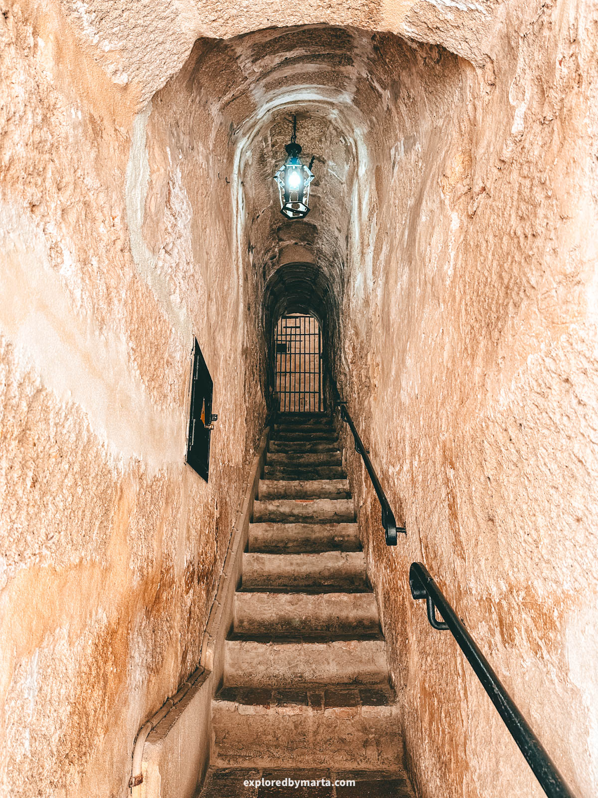Visiting the interior of Puente Nuevo bridge in Ronda, Spain