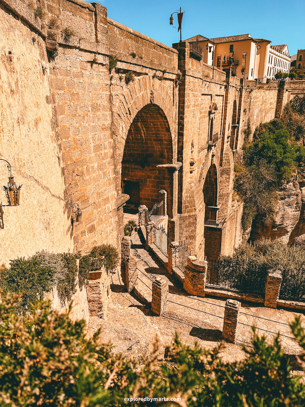 Visiting the interior of Puente Nuevo bridge in Ronda, Spain