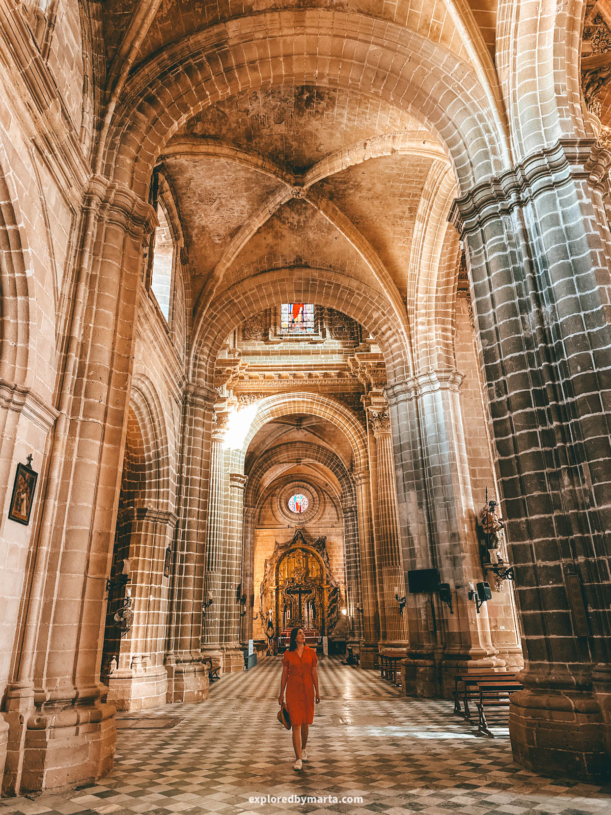 Visiting the majestic Cathedral of Jerez in Jerez de la Frontera, Spain