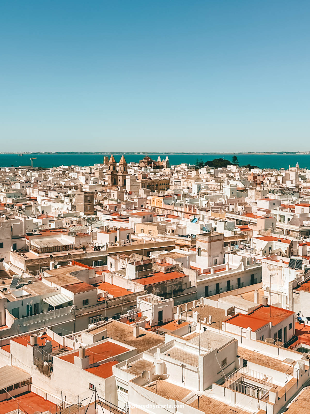 You can see Cádiz from above at Torre Tavira in Cádiz, Spain