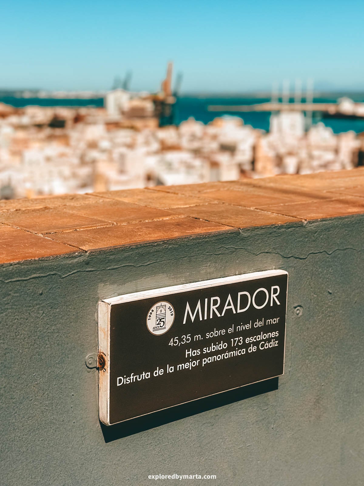 You can see Cádiz from above at Torre Tavira in Cádiz, Spain