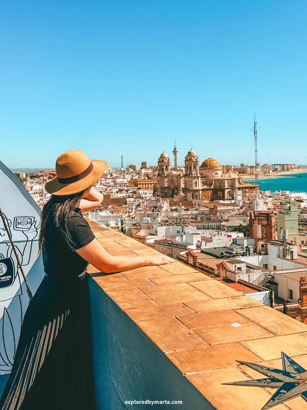 You can see Cádiz from above at Torre Tavira in Cádiz, Spain