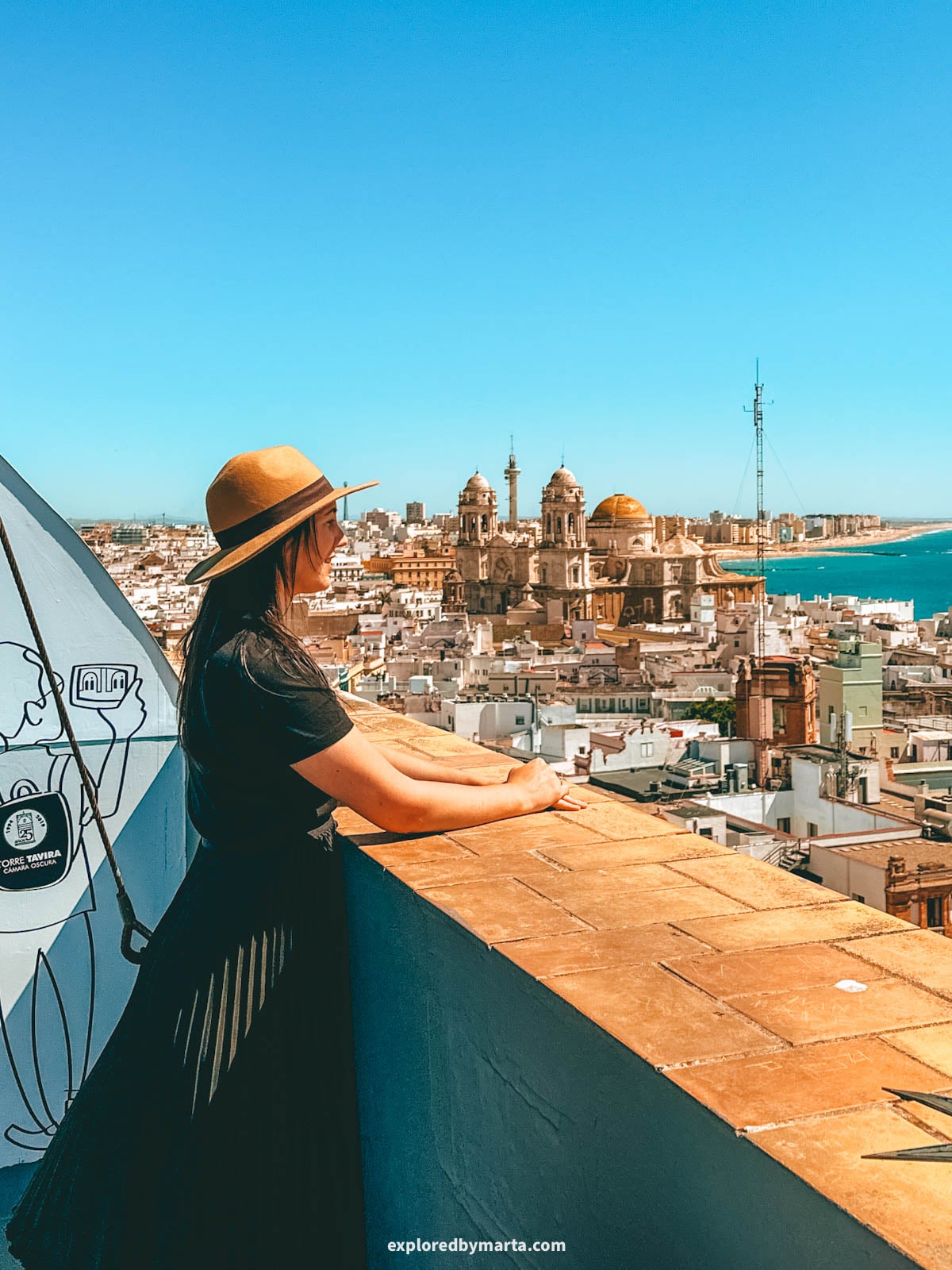 You can see Cádiz from above at Torre Tavira in Cádiz, Spain