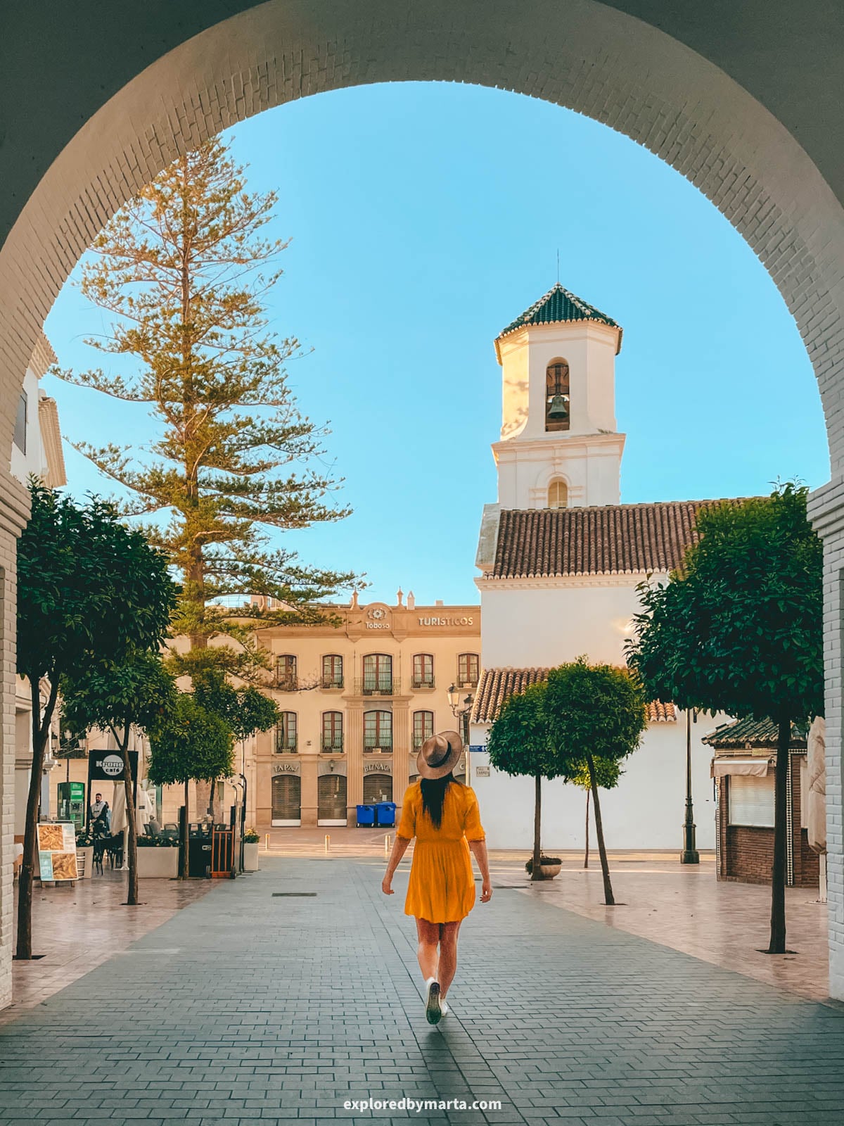 Archway of the Old Town in Nerja, Spain