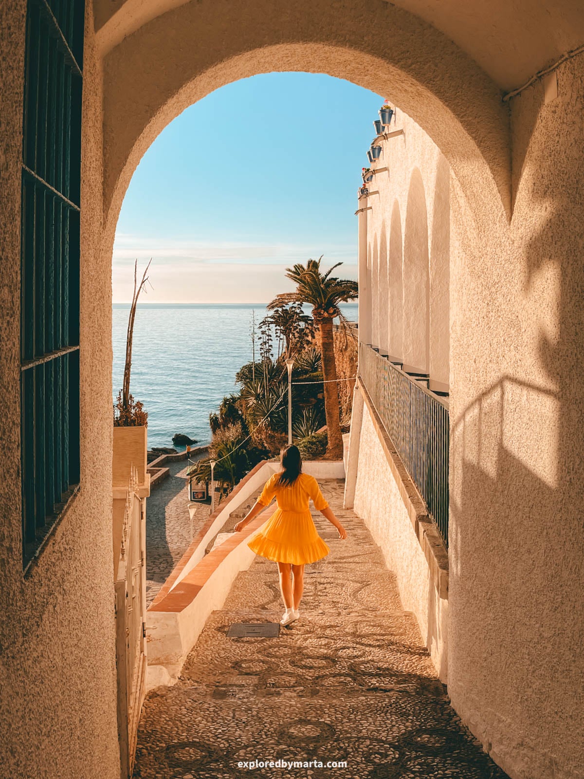 Boquete de Calahonda passage in Nerja, Spain