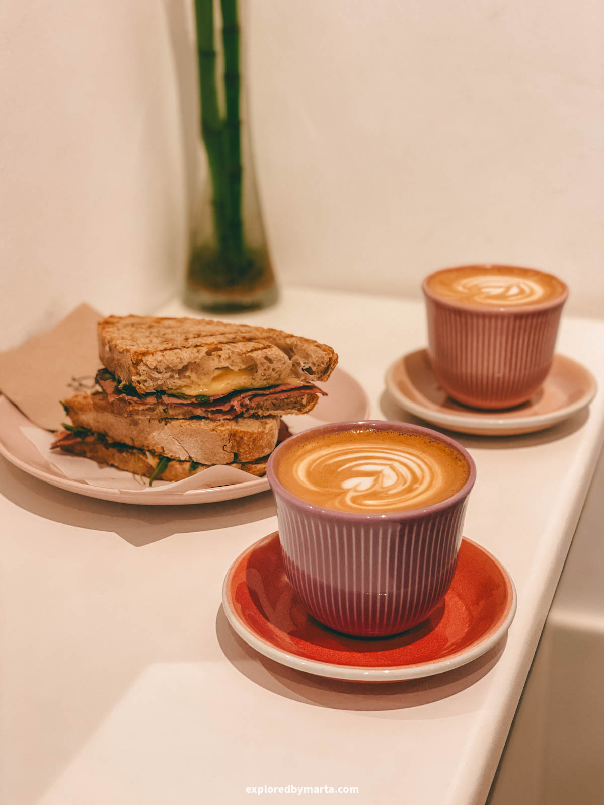 Breakfast and coffee at Kima Coffee in Malaga, Spain