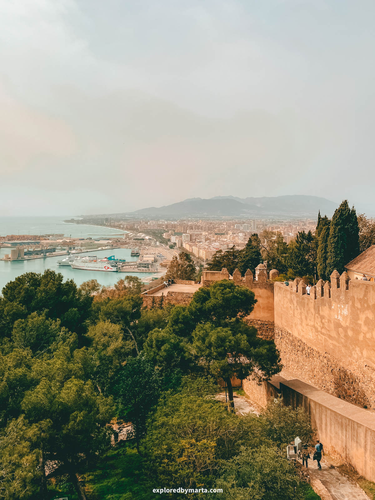 Castillo de Gibralfaro in Malaga, Spain