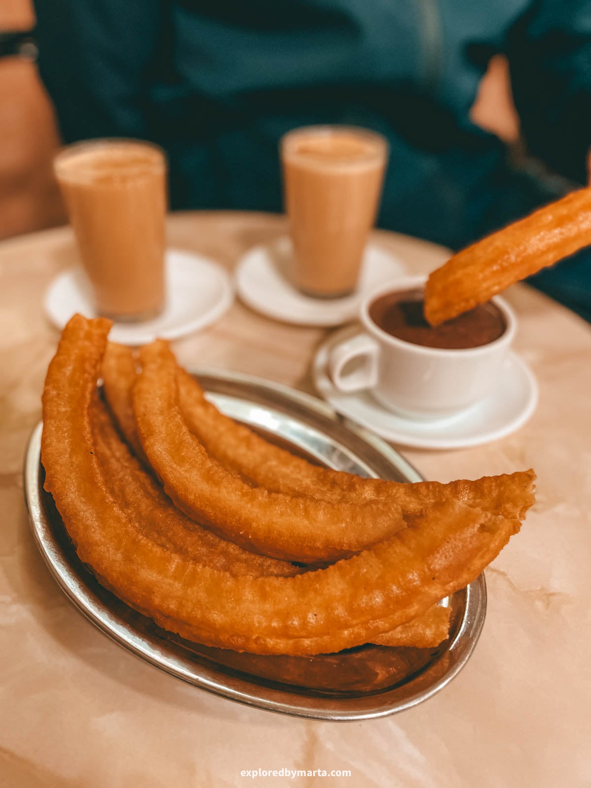 Churros for breakfast at Casa Aranda in Malaga, Spain