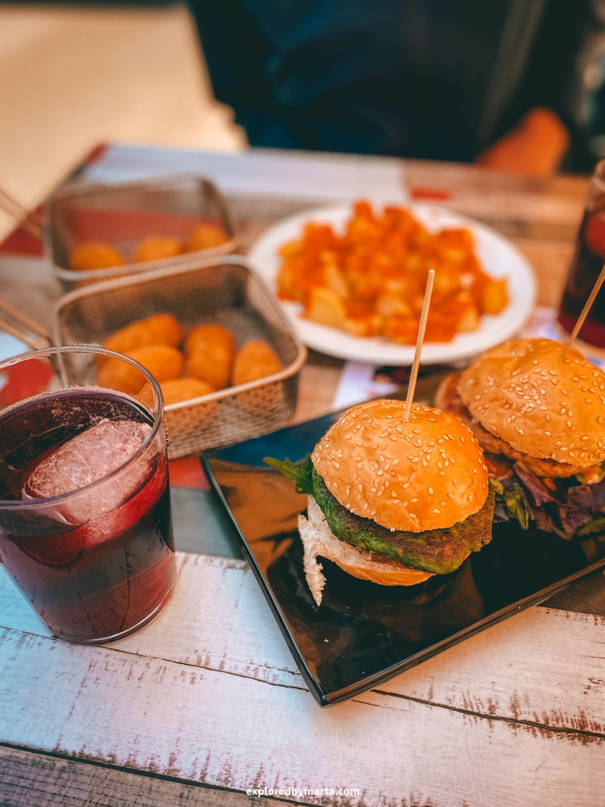 Eating tapas inside Mercado Central de Atarazanas in Malaga, Spain