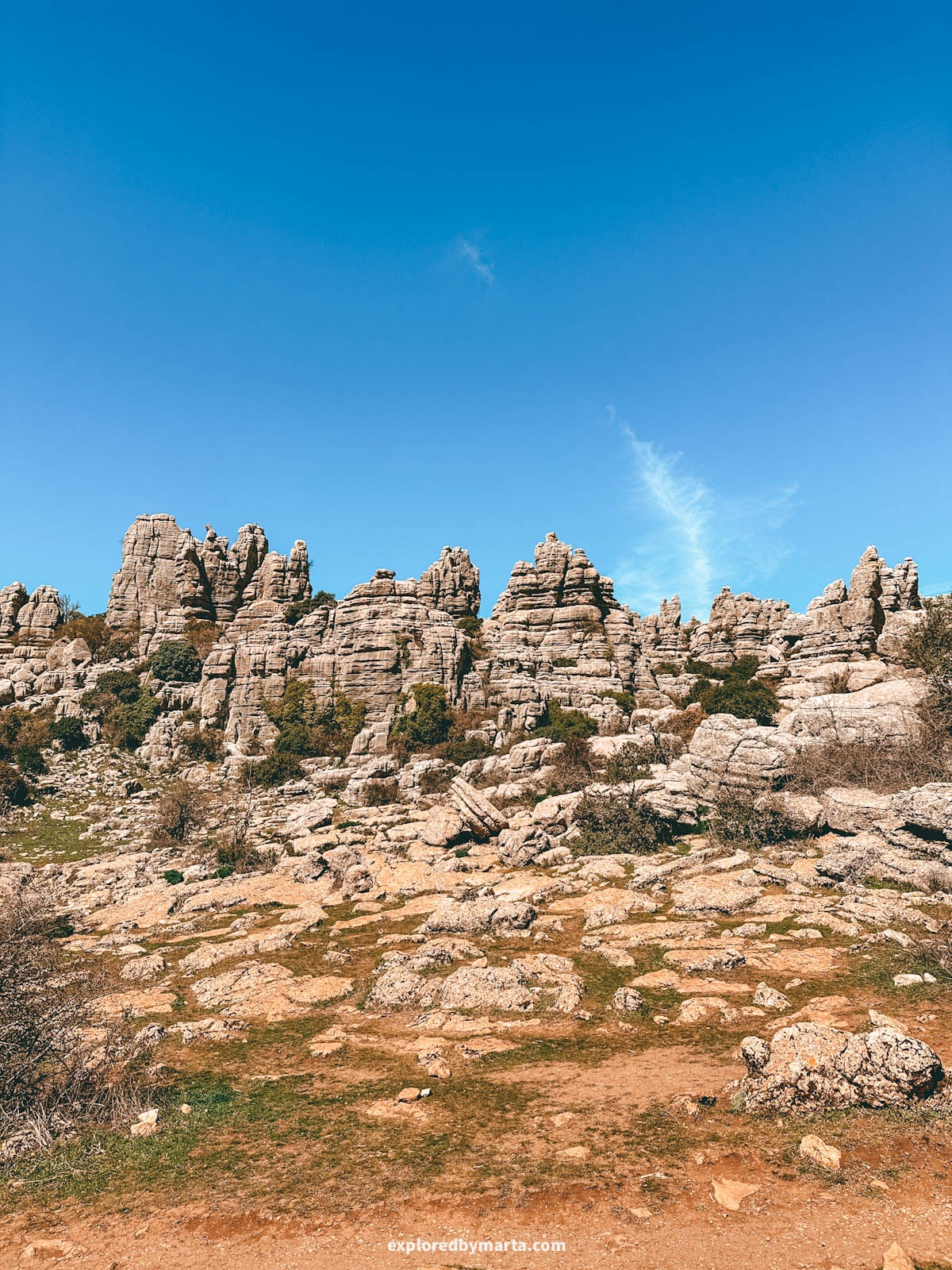 El Torcal de Antequera surreal rock formations in the Province of Malaga, Spain