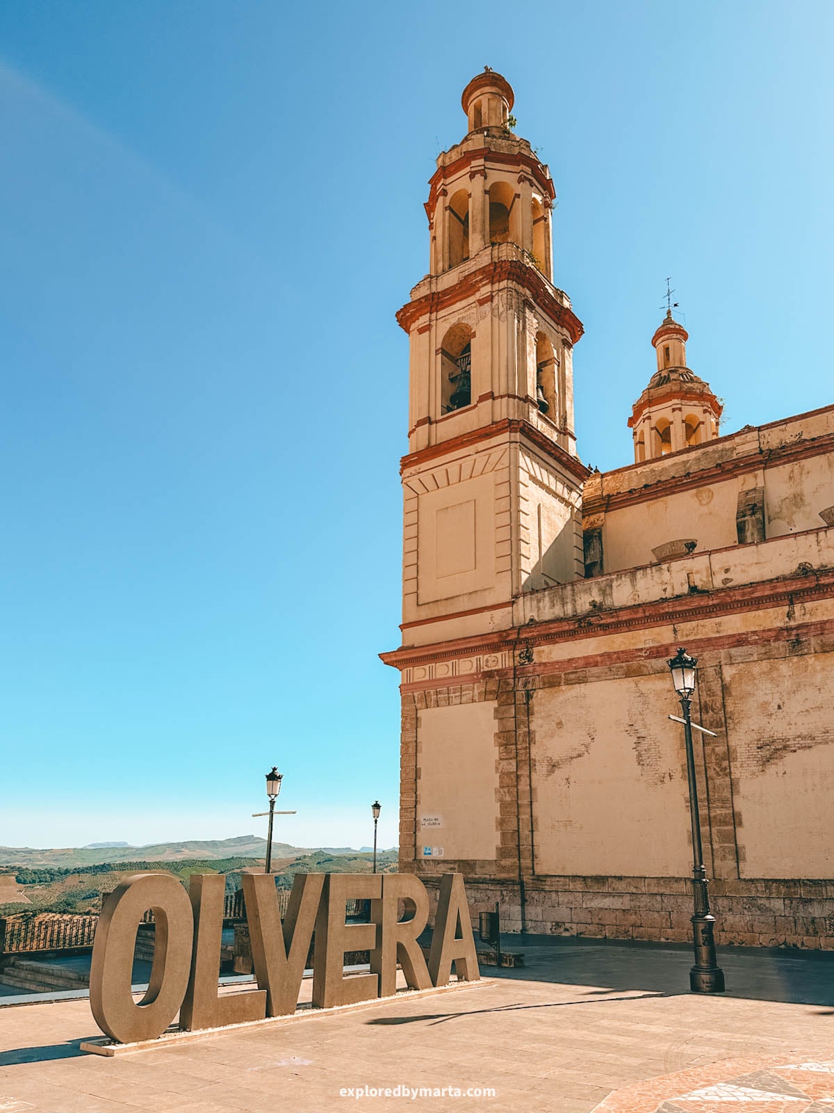 Iglesia Mayor Parroquial hilltop church in Olvera town, Andalusia, Spain