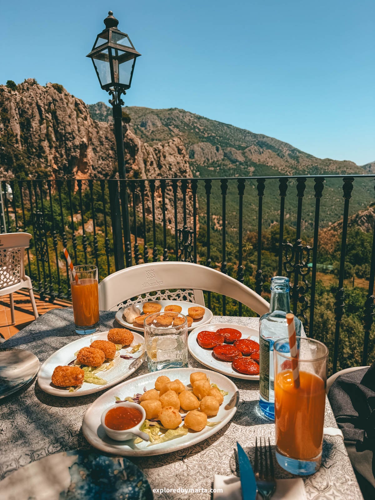 Lunch with a view at Restaurante L'Hort in Guadalest, Spain