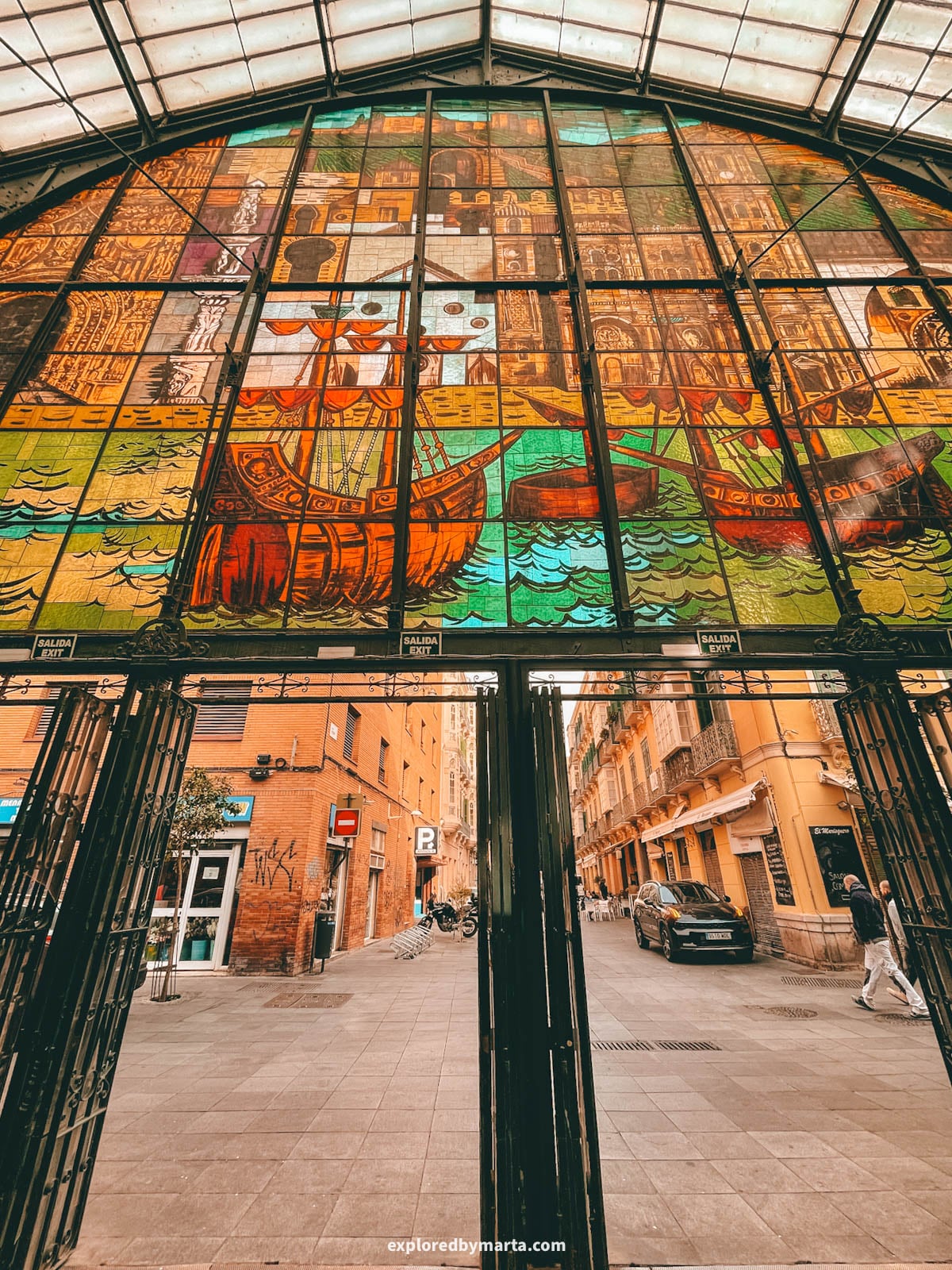 Mercado Central de Atarazanas is famous for its colorful stained-glass window