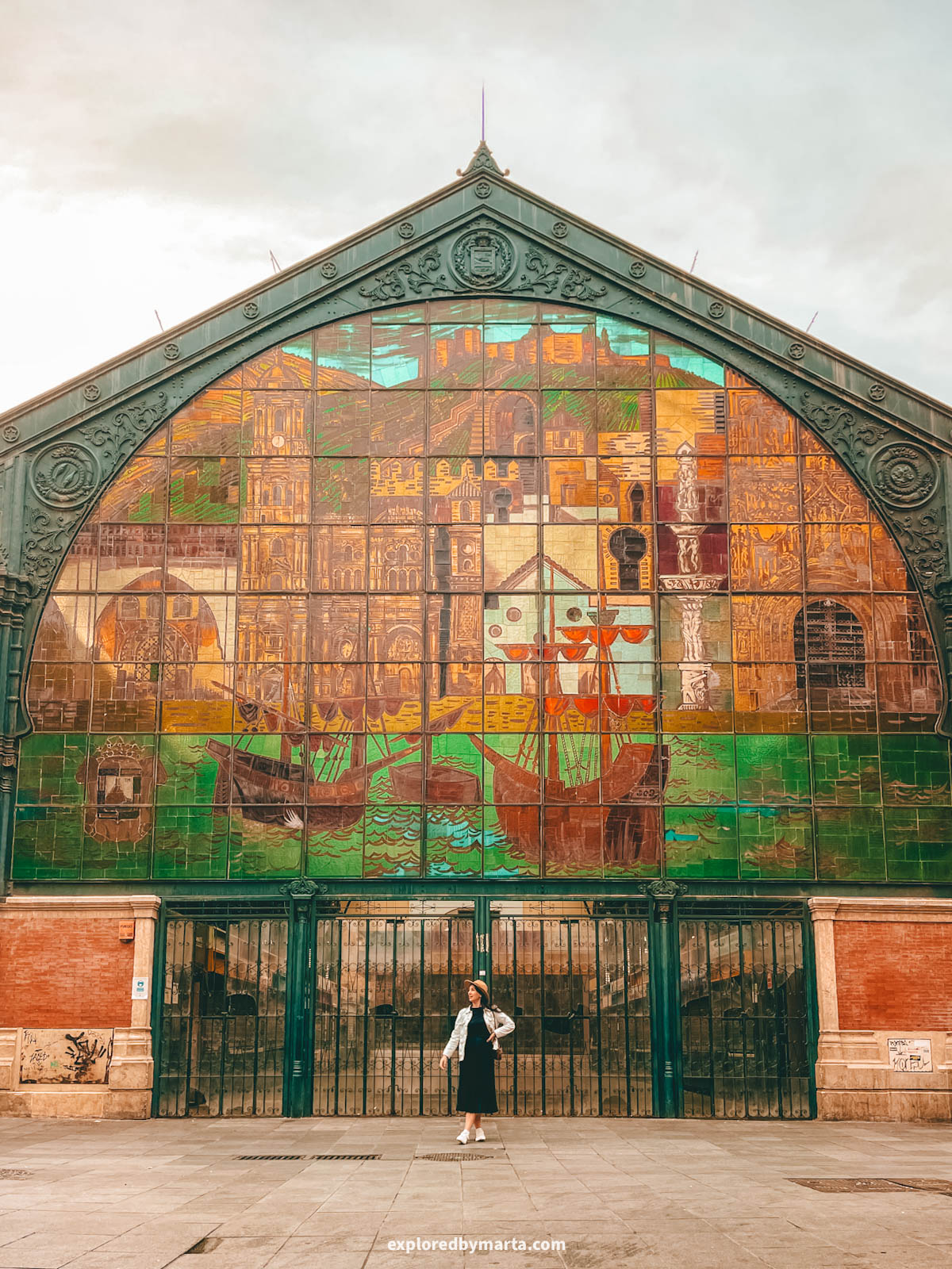 Mercado Central de Atarazanas is famous for its colorful stained-glass window