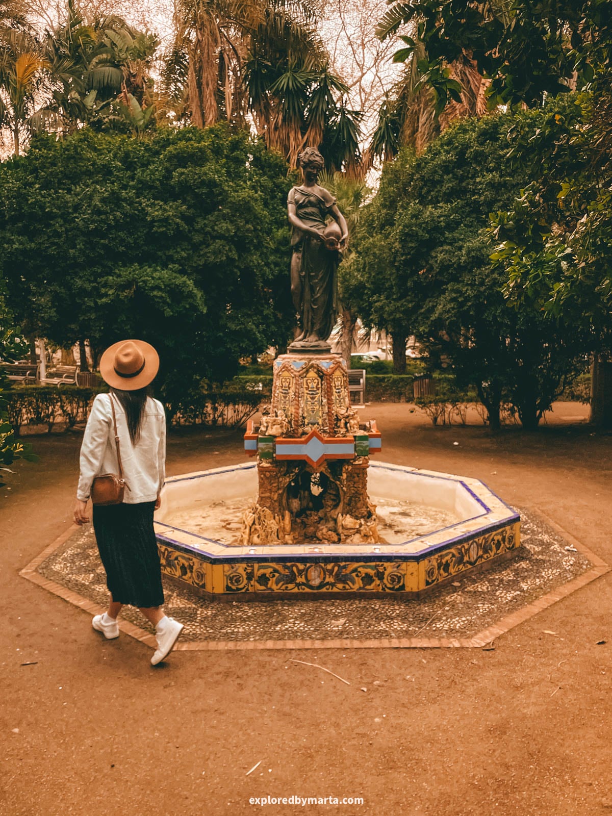Parque de Málaga in Malaga, Spain