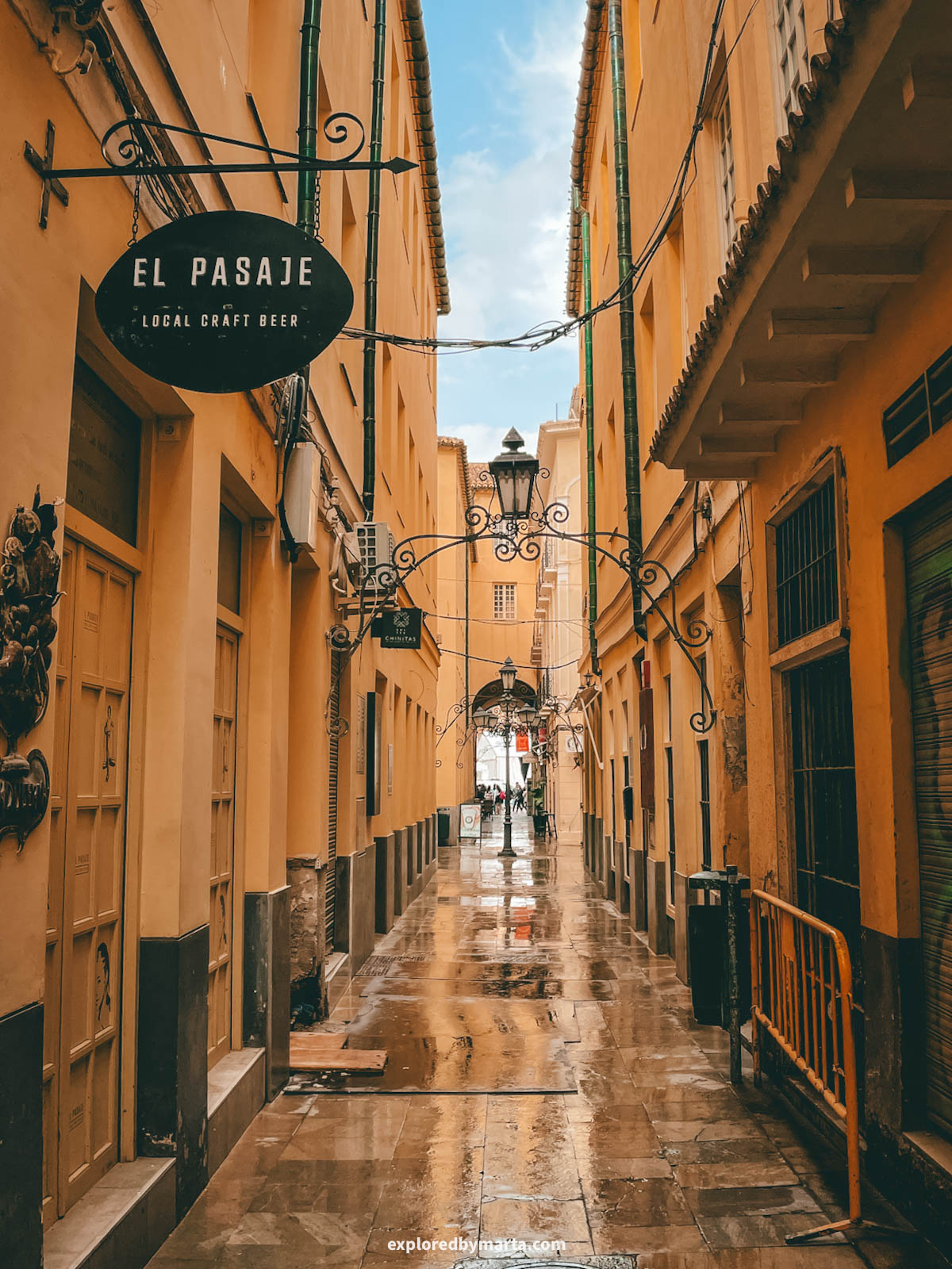 Pasaje Chinitas, a historic arcade near Plaza de la Constitución in Málaga, Spain