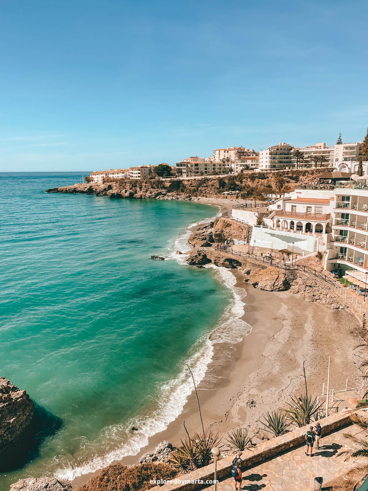 Playa el Salón in Nerja, Spain