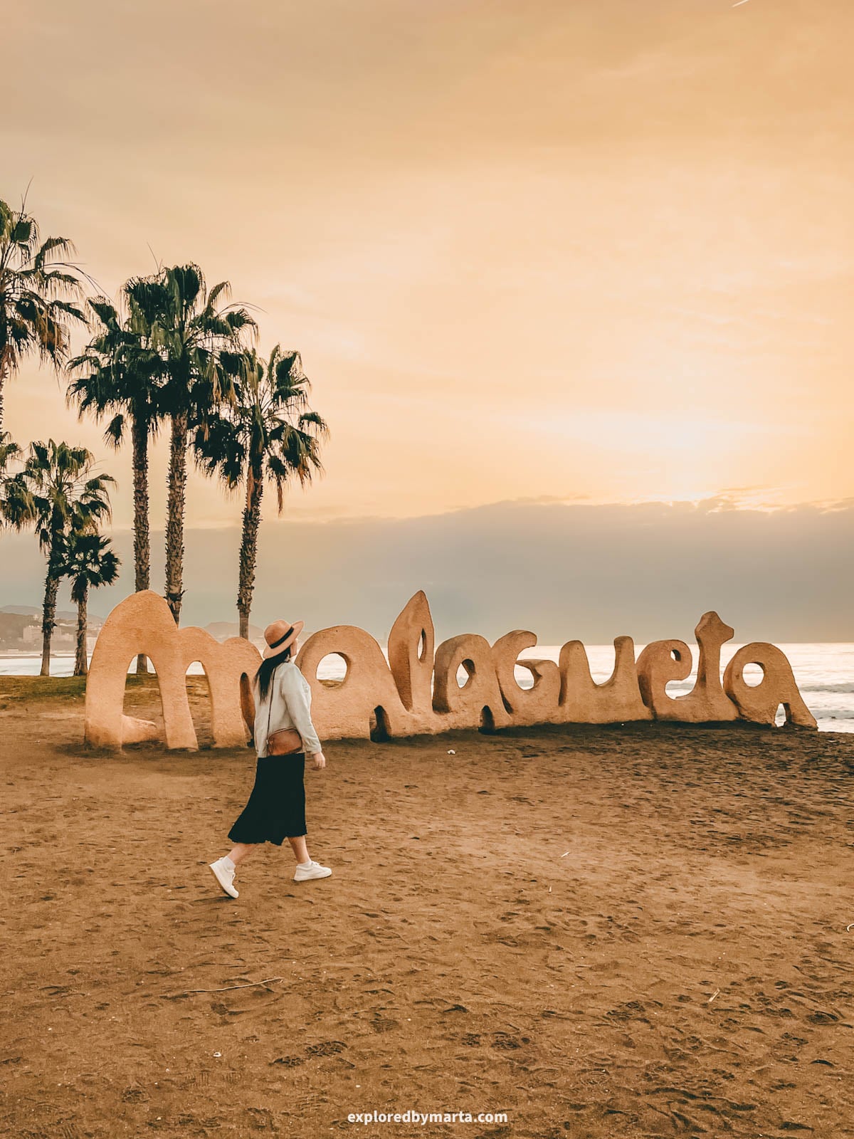 Playa la Malagueta in Malaga, Spain
