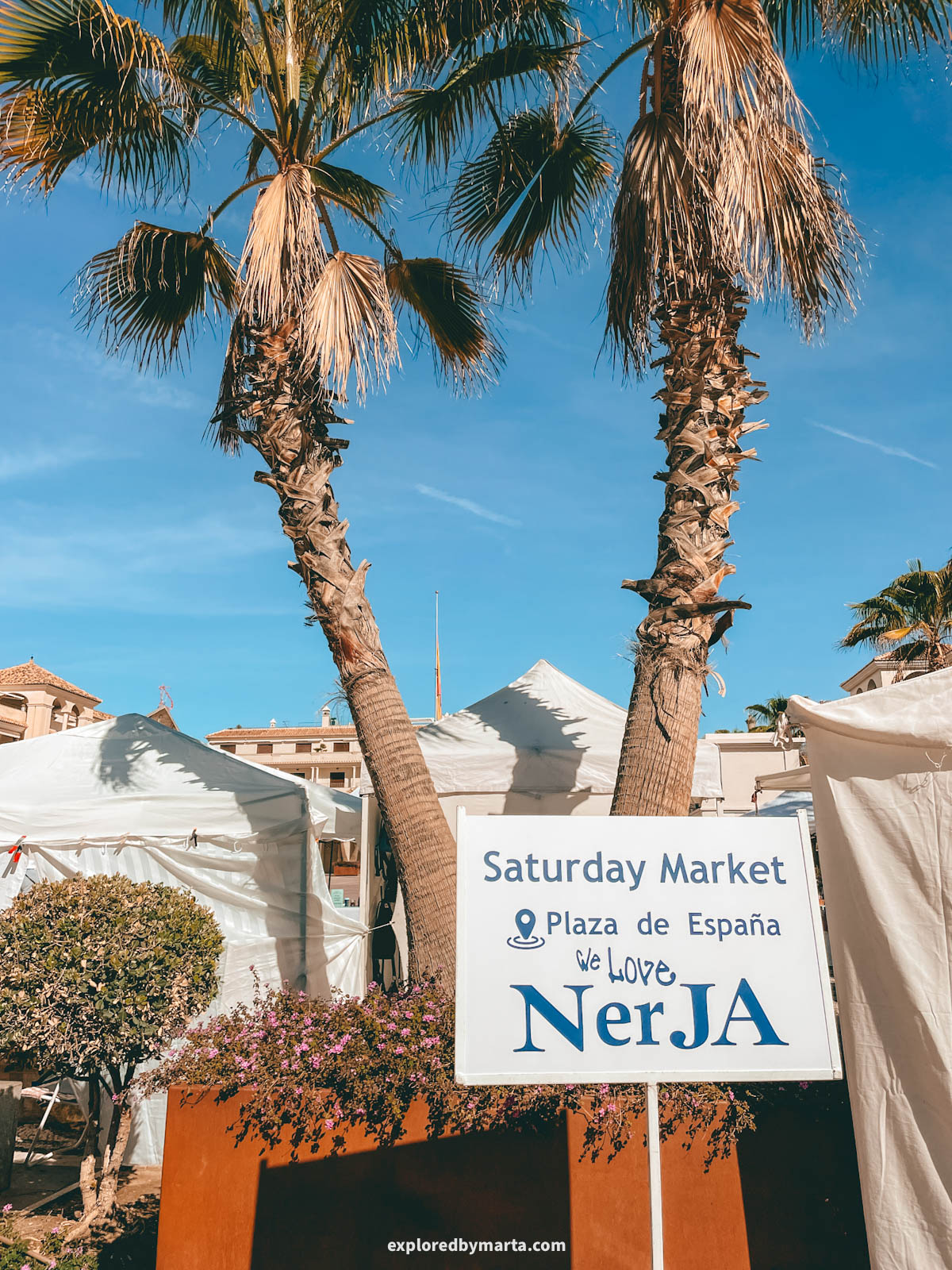 Saturday market in Nerja, Spain