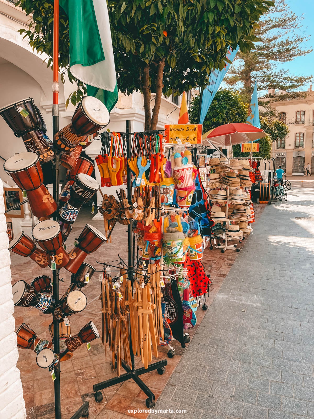 Saturday market in Nerja, Spain