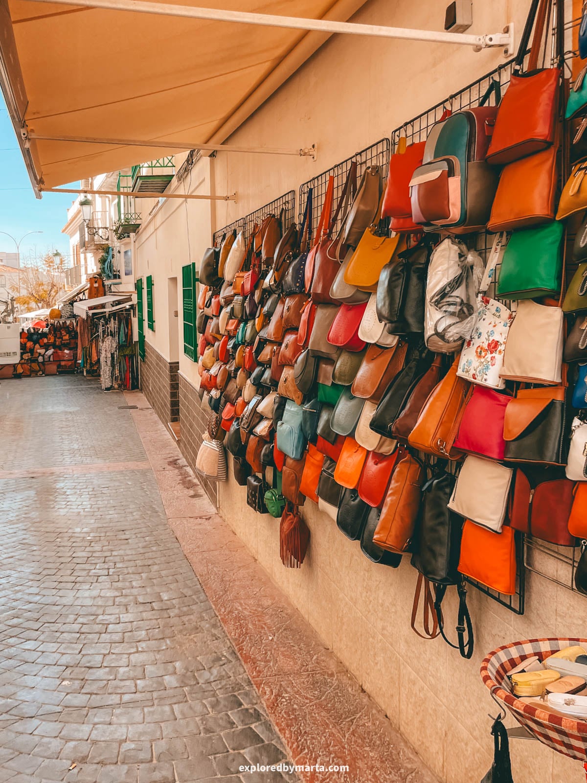 Saturday market in Nerja, Spain