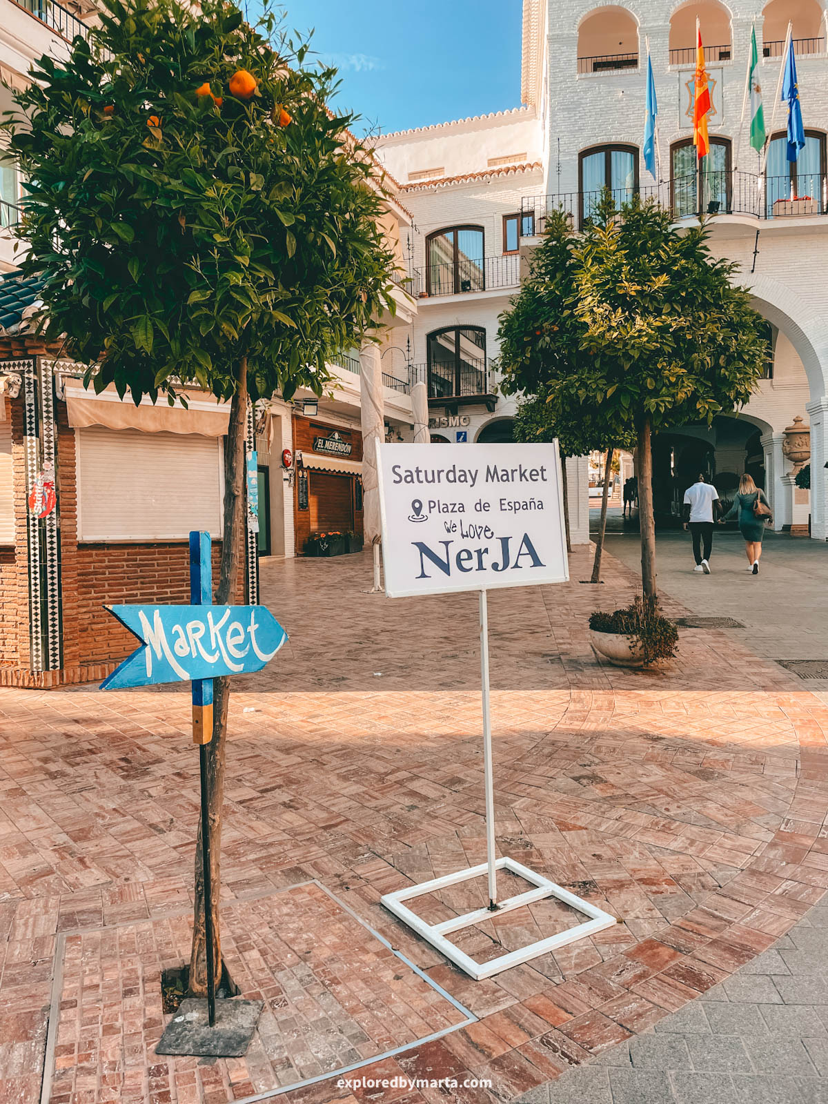 Saturday market in Nerja, Spain