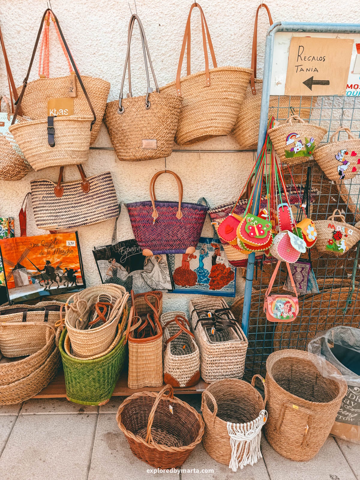 Souvenir and local product shops in the old town of Guadalest, Spain